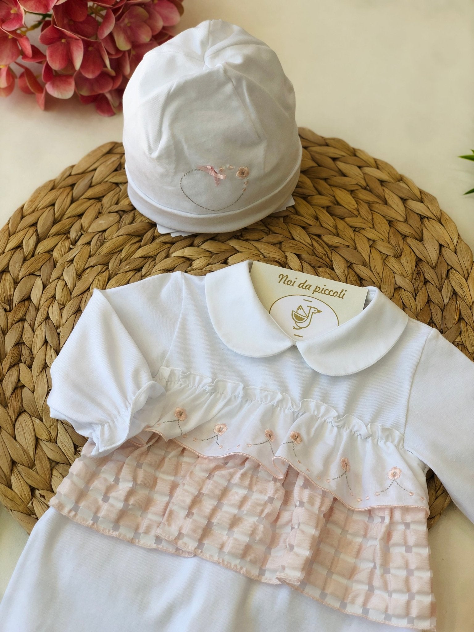 TUTINA COTONE ROSA PESCATO CON PICCOLE BALZE - Noi da piccoli