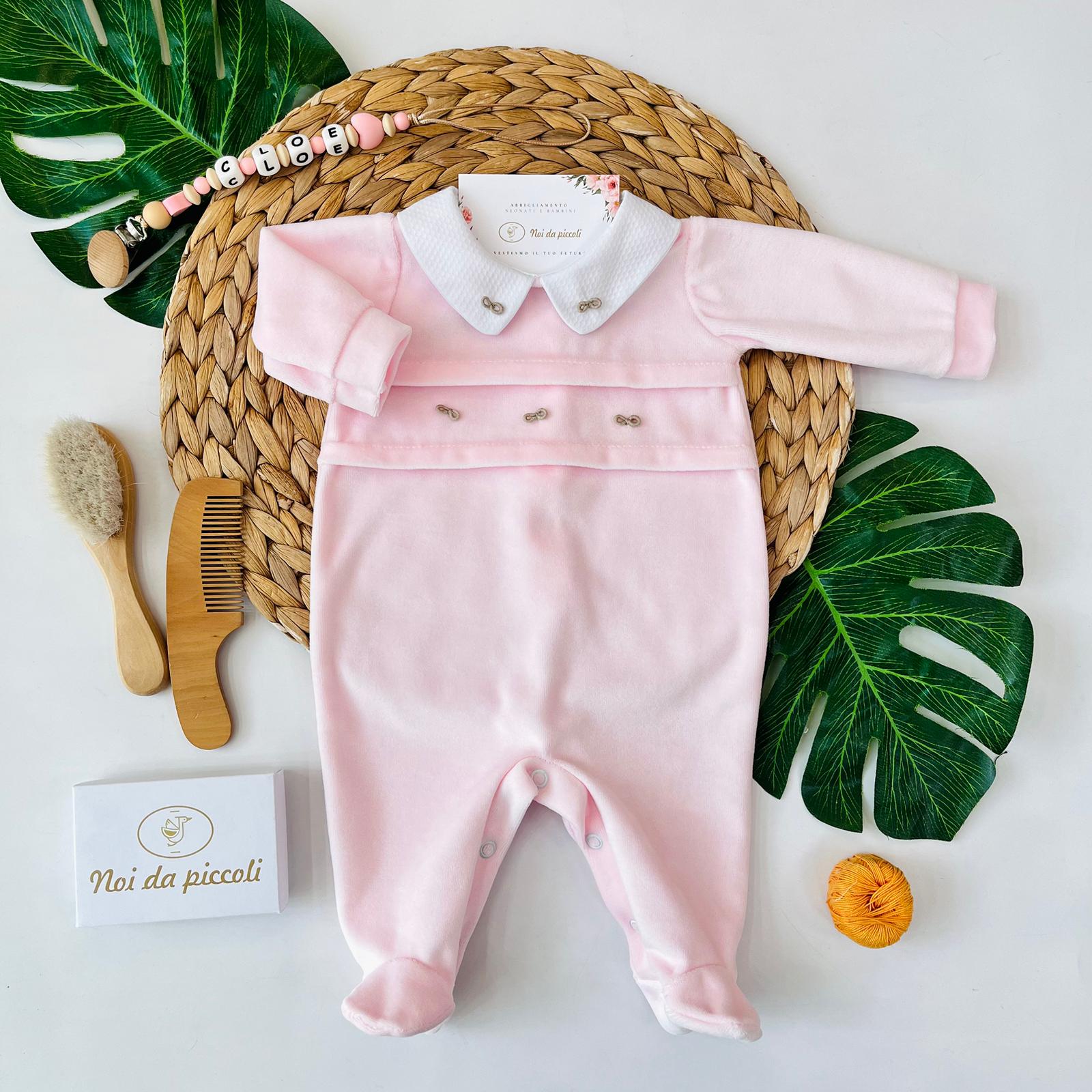 TUTINA FIOCCHETTINI CINIGLIA ROSA TORTORA - Noi da piccoli