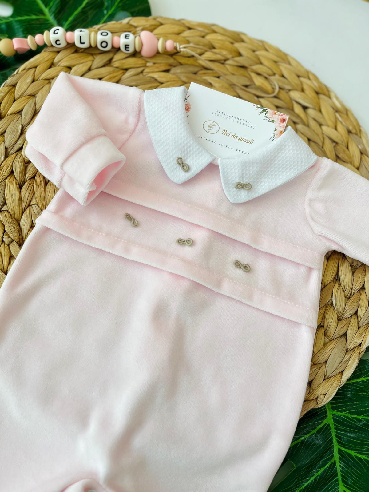 TUTINA FIOCCHETTINI CINIGLIA ROSA TORTORA - Noi da piccoli