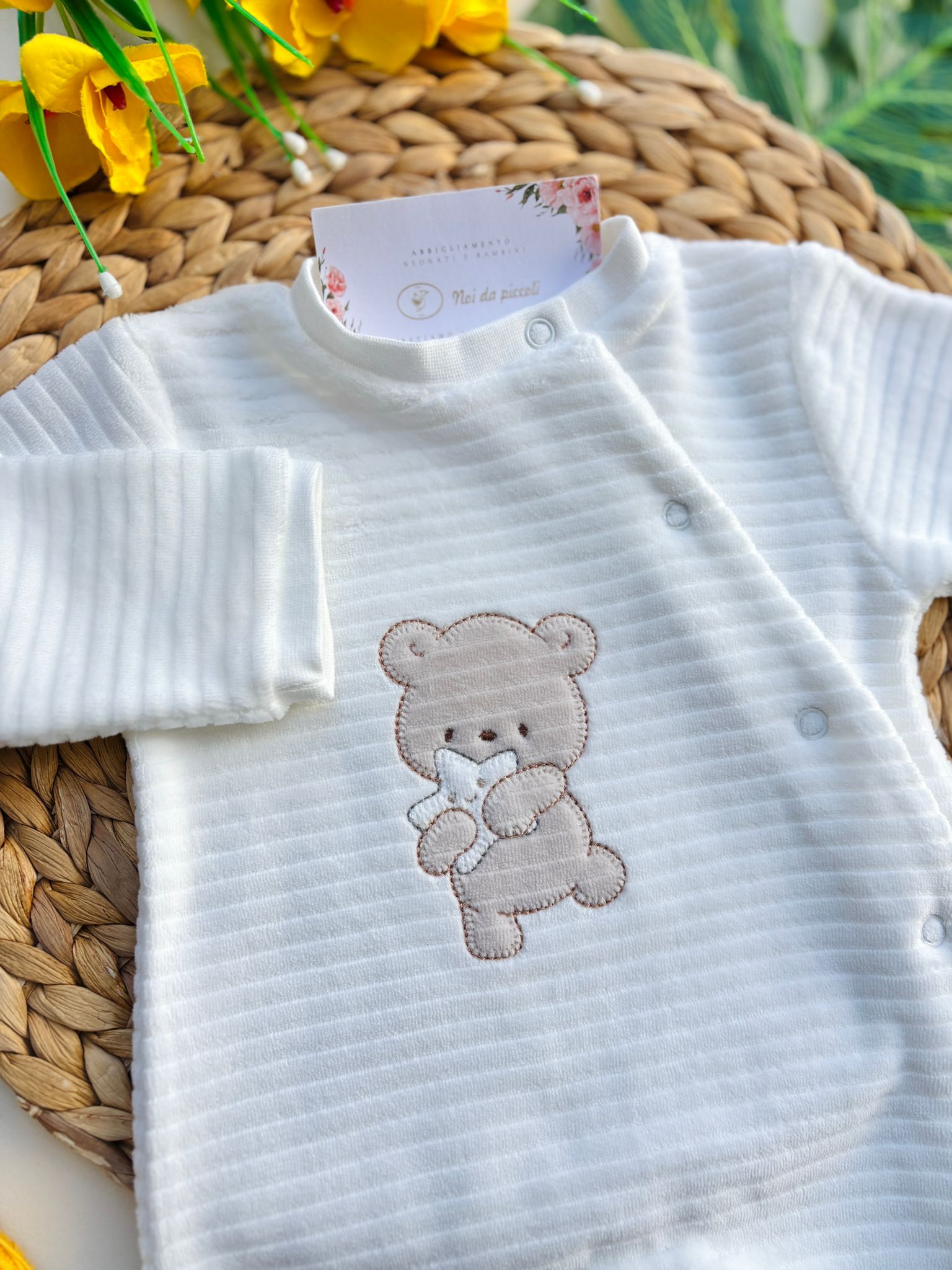 TUTINA IN CINIGLIA ANTIPANICO A COSTINE CON ORSETTO PANNA - Noi da piccoli