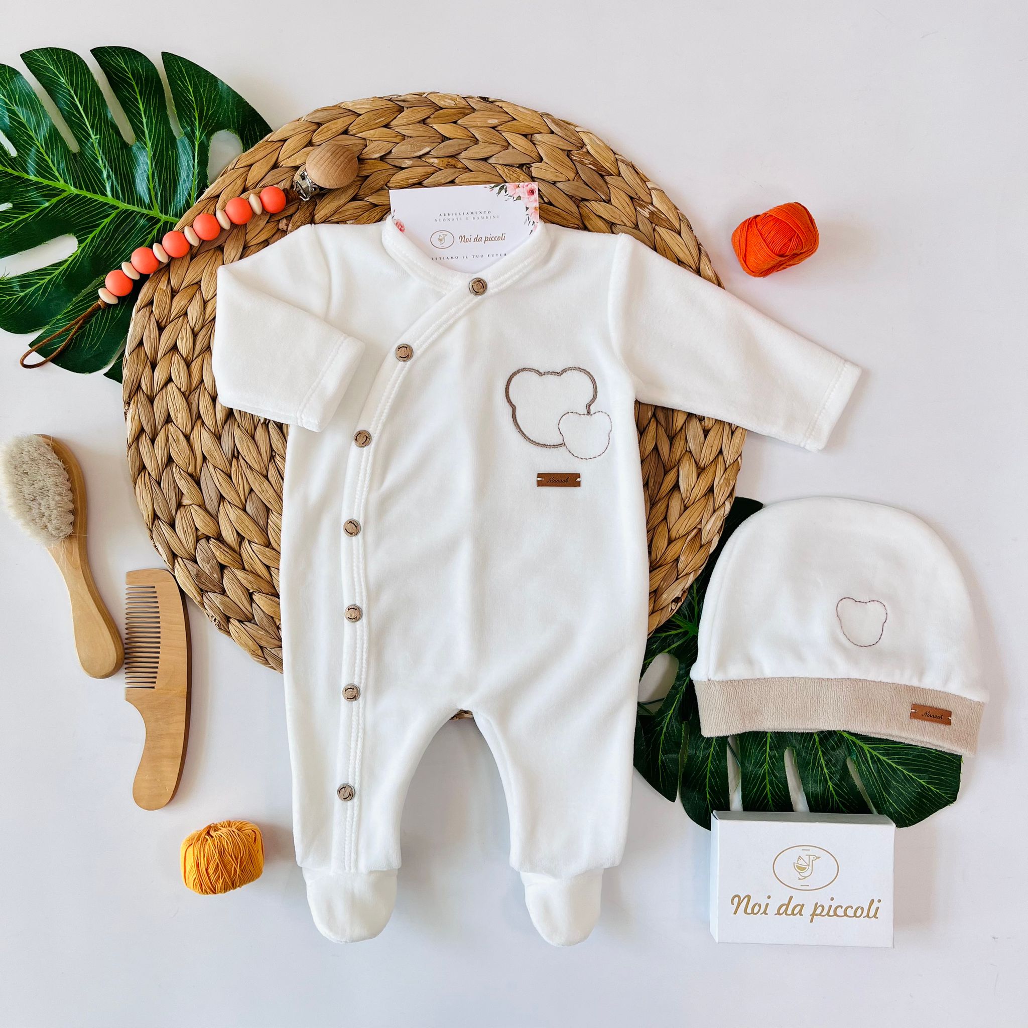 TUTINA IN CINIGLIA ANTIPANICO CON ORSETTI LATERALI PANNA - Noi da piccoli