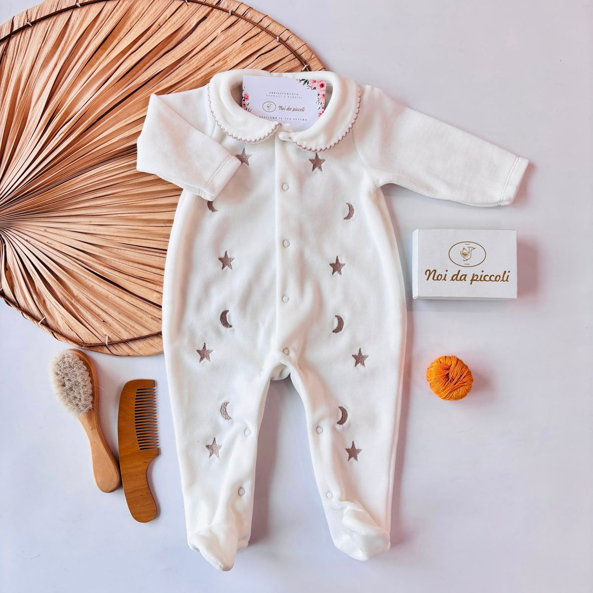 TUTINA IN CINIGLIA BEIGE CON STELLINE E LUNE - Noi da piccoli