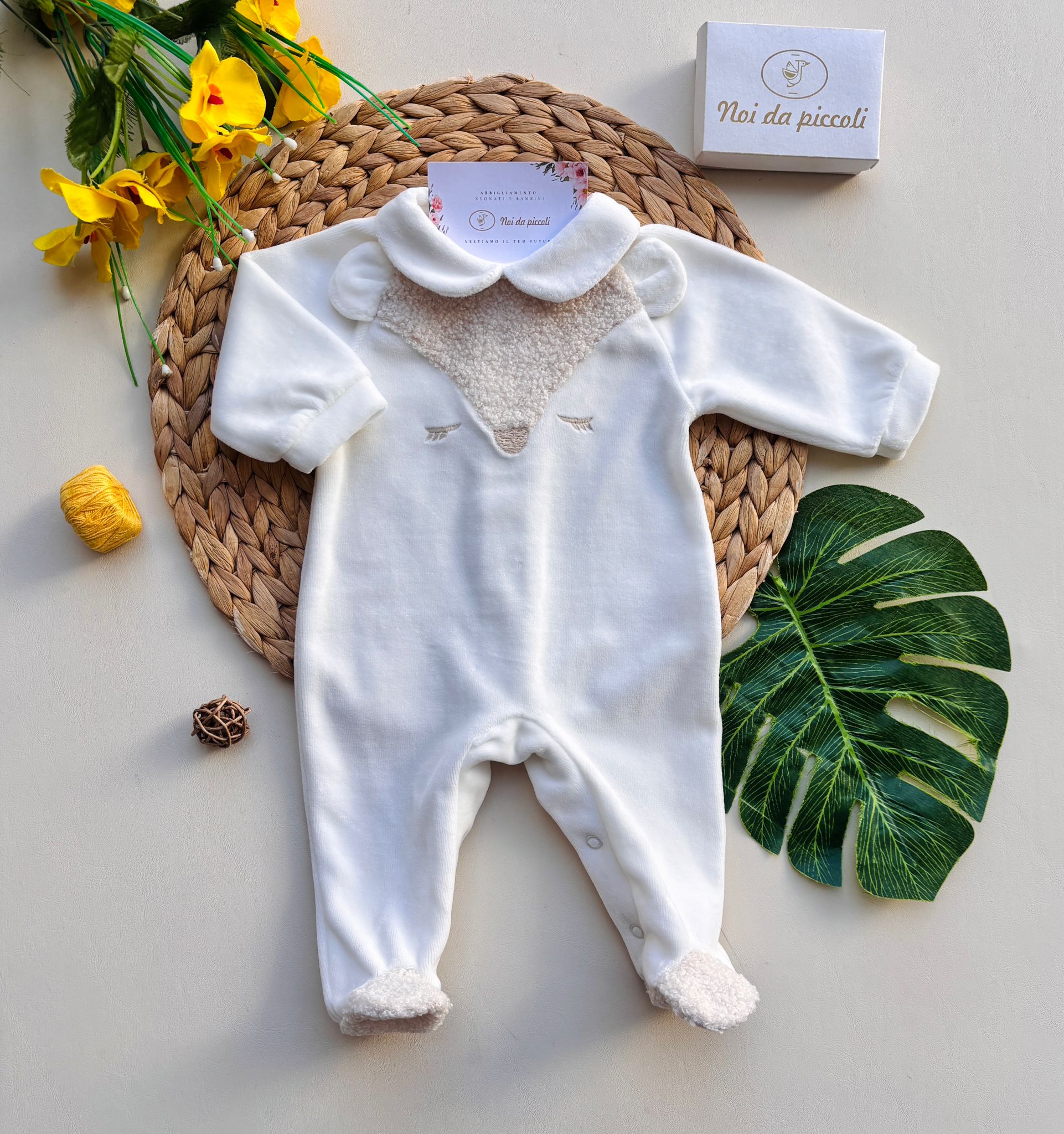 TUTINA IN CINIGLIA BIANCO BEIGE - Noi da piccoli