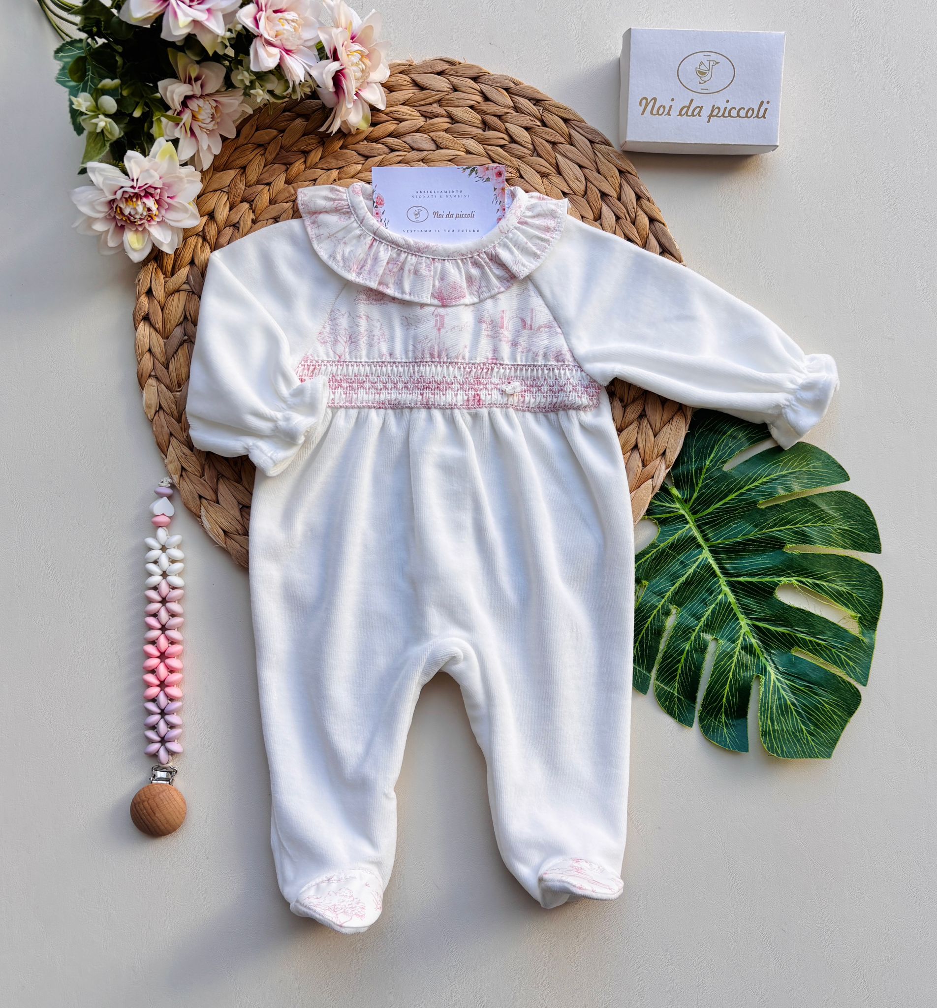 TUTINA IN CINIGLIA BIANCO E ROSA - Noi da piccoli