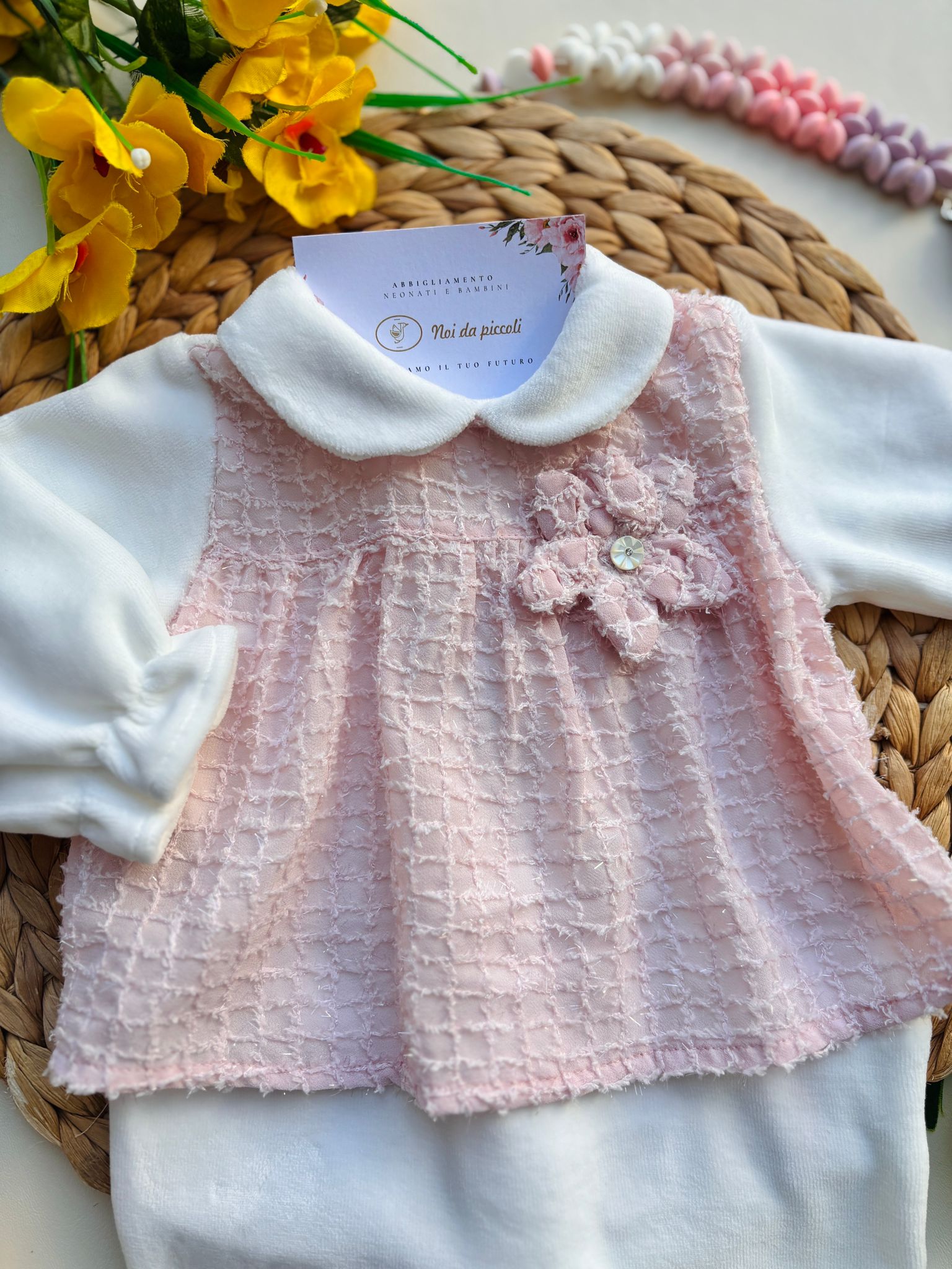 TUTINA IN CINIGLIA BIANCO ROSA - Noi da piccoli