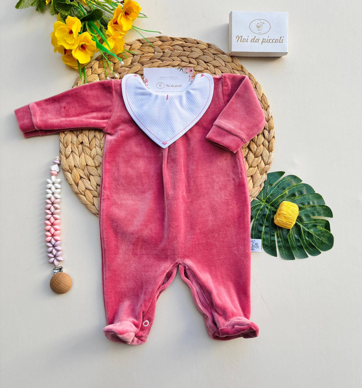 TUTINA IN CINIGLIA CON COLLETTO A CUORICINO CIPOLLA - Noi da piccoli