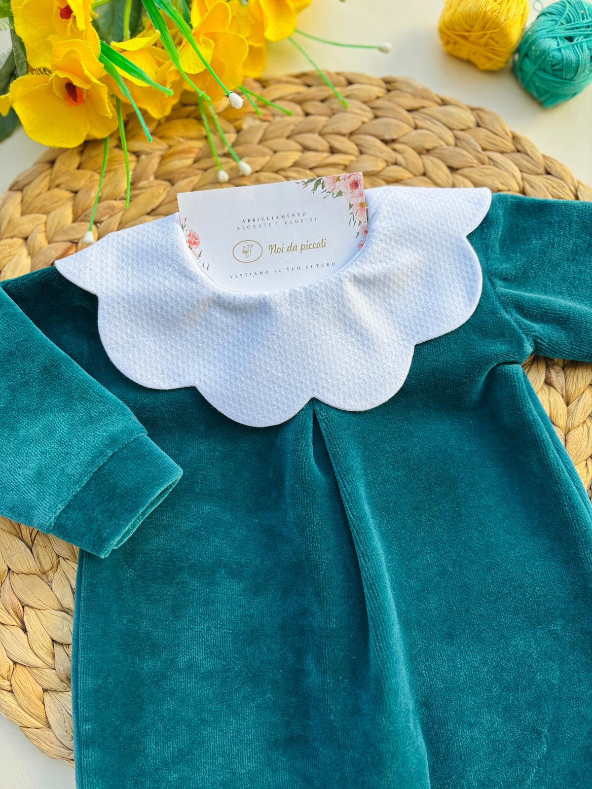 TUTINA IN CINIGLIA CON COLLETTO A NUVOLETTA OTTANIO - Noi da piccoli