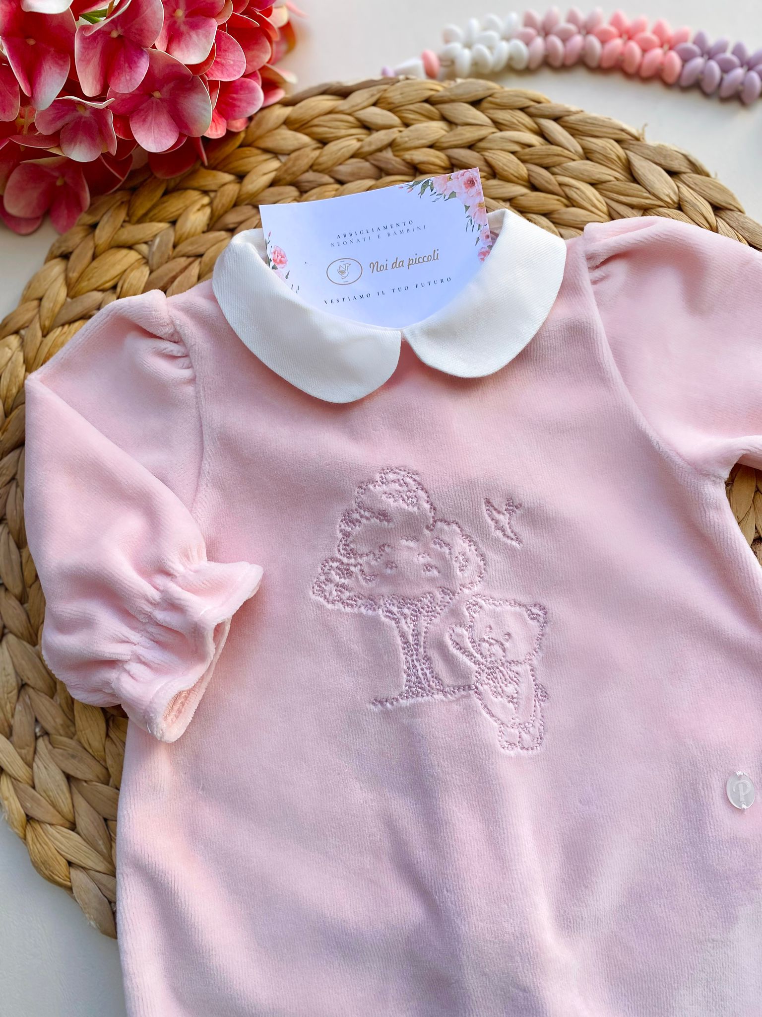 TUTINA IN CINIGLIA CON DISEGNINI ROSA - Noi da piccoli