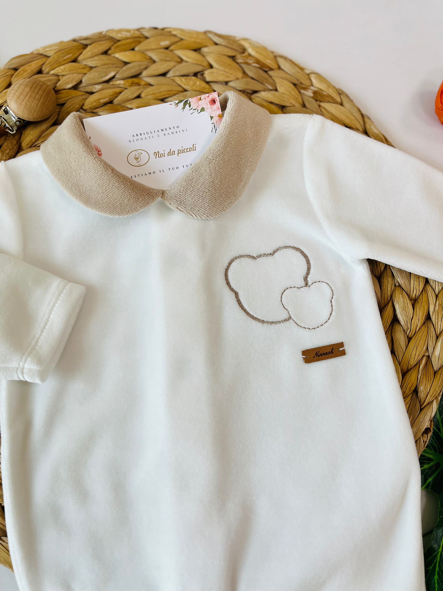 TUTINA IN CINIGLIA CON ORSETTI PANNA BEIGE - Noi da piccoli