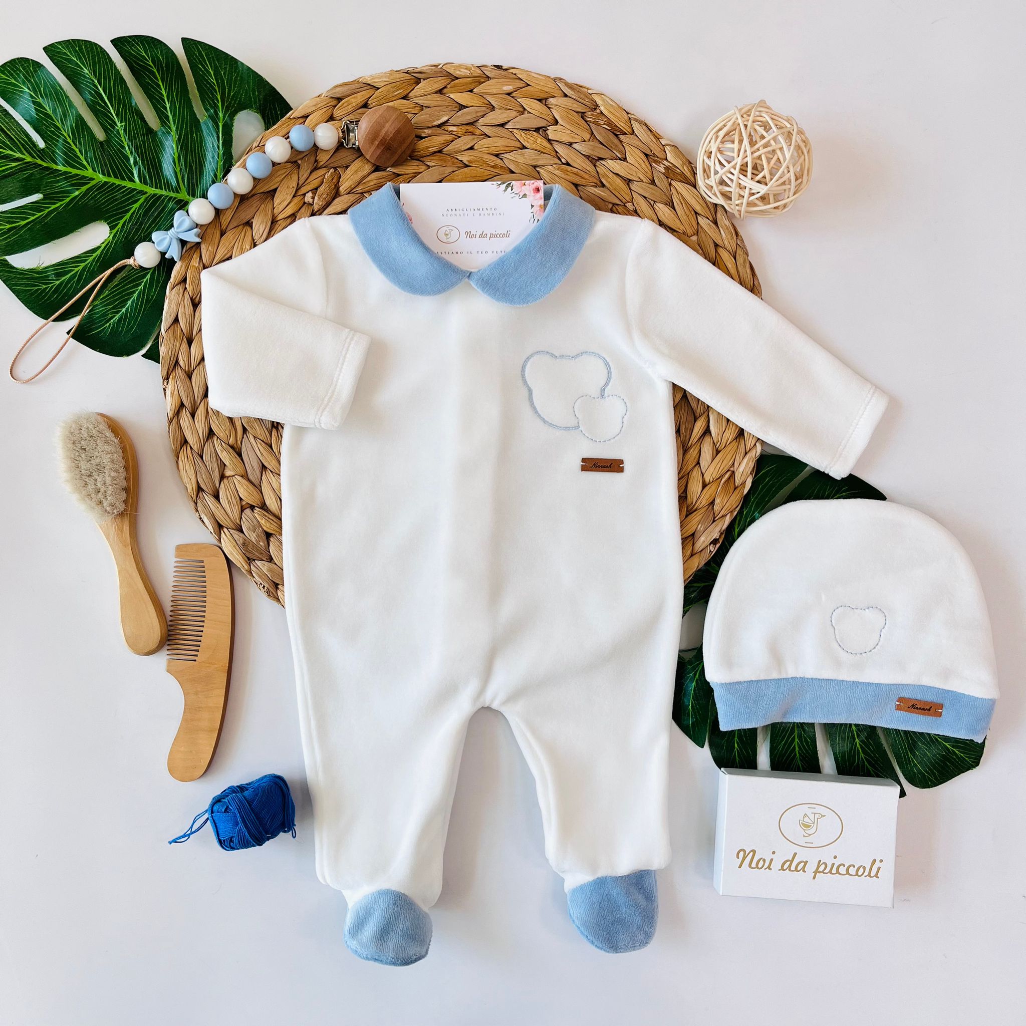 TUTINA IN CINIGLIA CON ORSETTI PANNA CIELO - Noi da piccoli