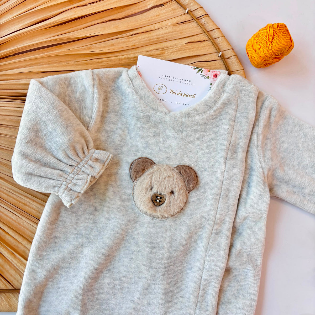 Tutina in Ciniglia Grigio con Teddy Peluche Mayoral - dettaglio 1