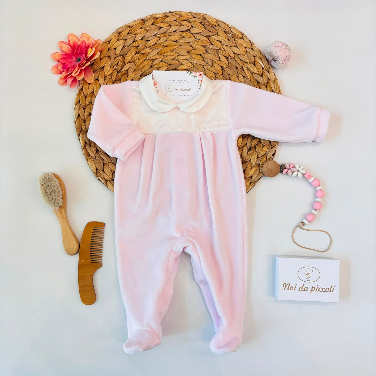 TUTINA IN CINIGLIA PATTEN POIS ROSA - Noi da piccoli