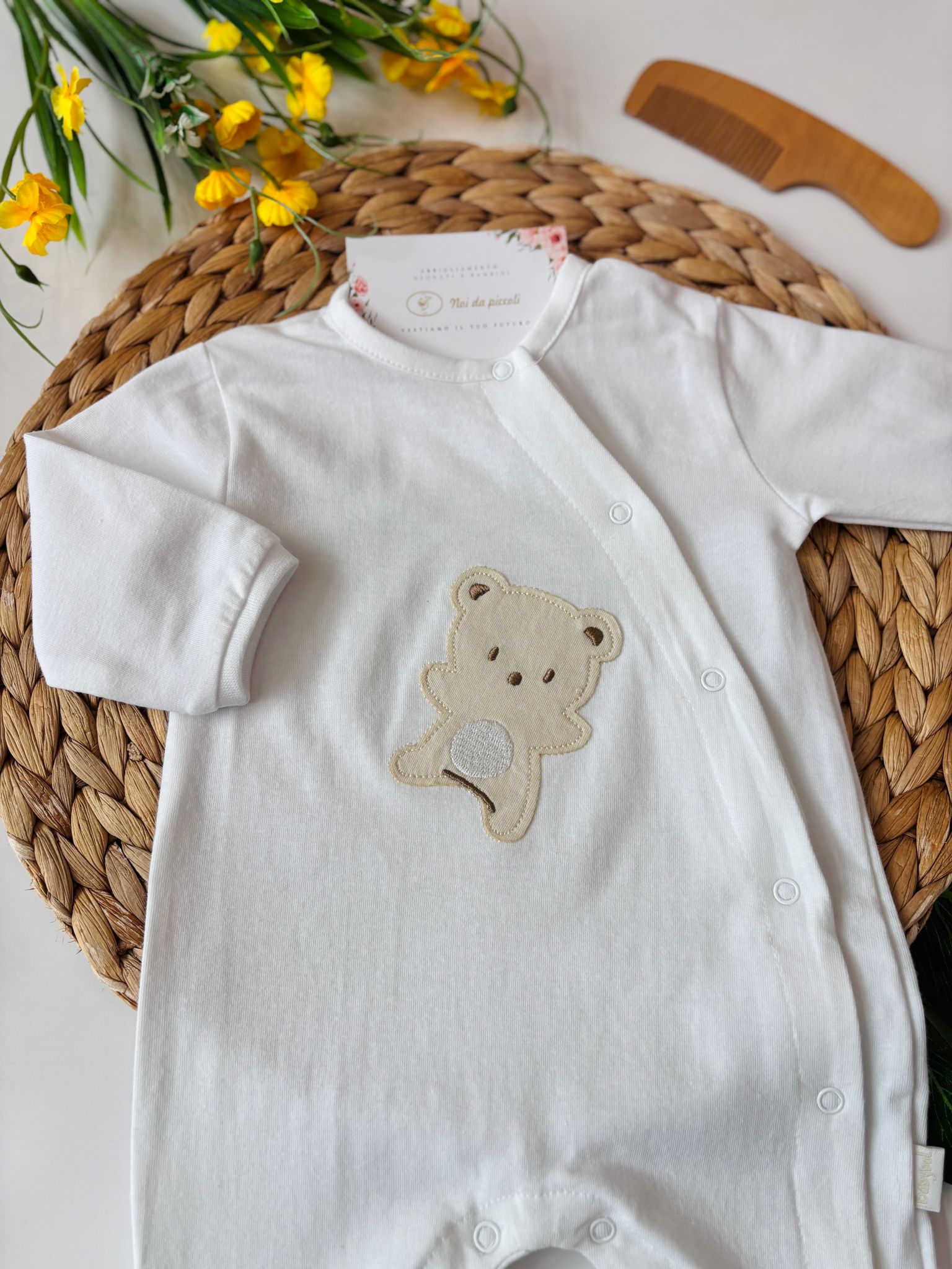 TUTINA IN COTONE ANTIPANICO ORSETTO BIANCO - Noi da piccoli