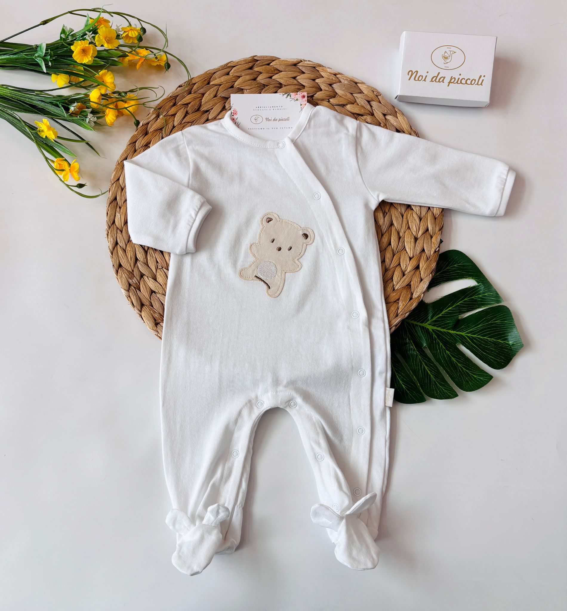 TUTINA IN COTONE ANTIPANICO ORSETTO BIANCO - Noi da piccoli