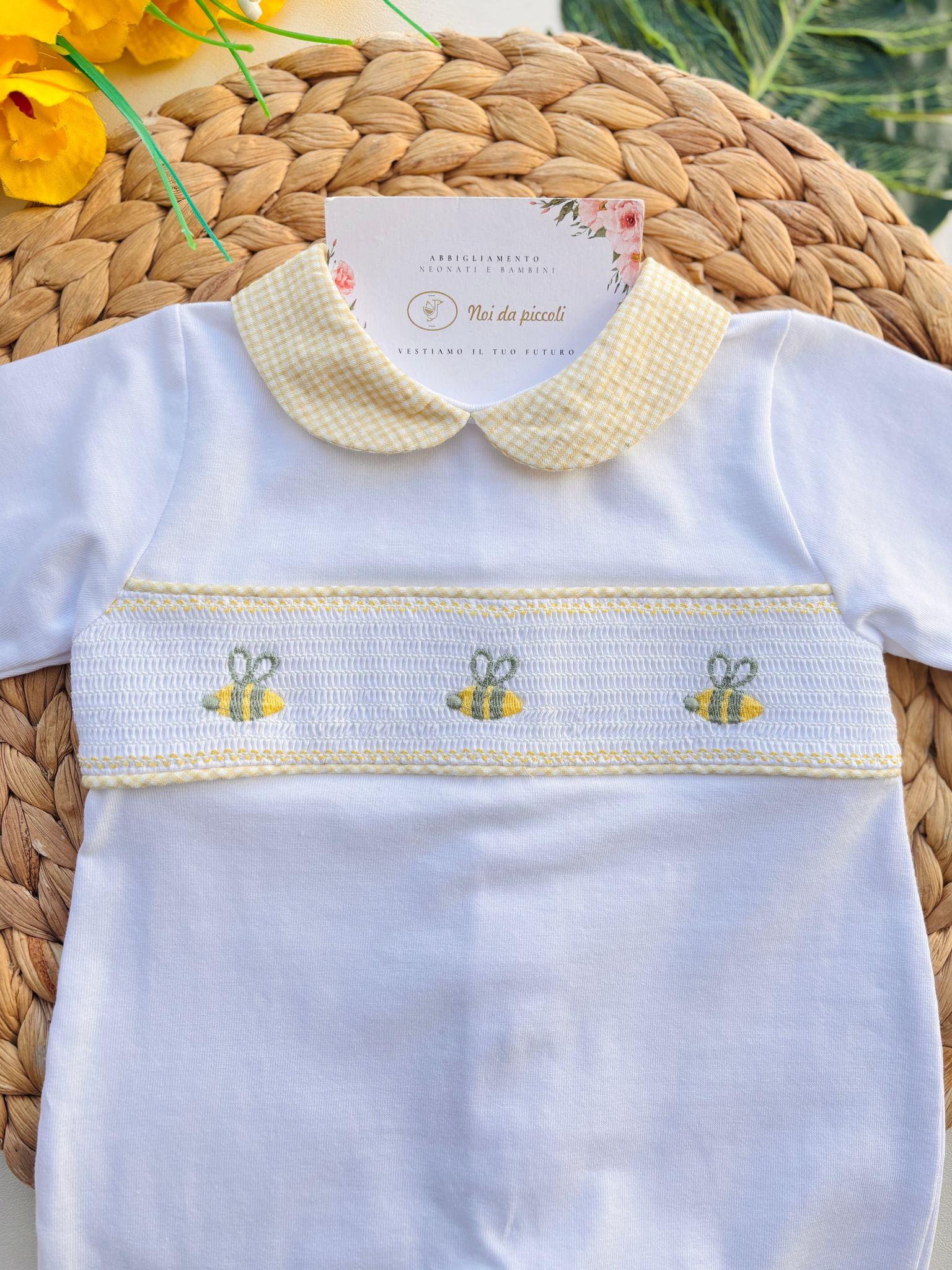 TUTINA IN COTONE API BIANCO - Noi da piccoli