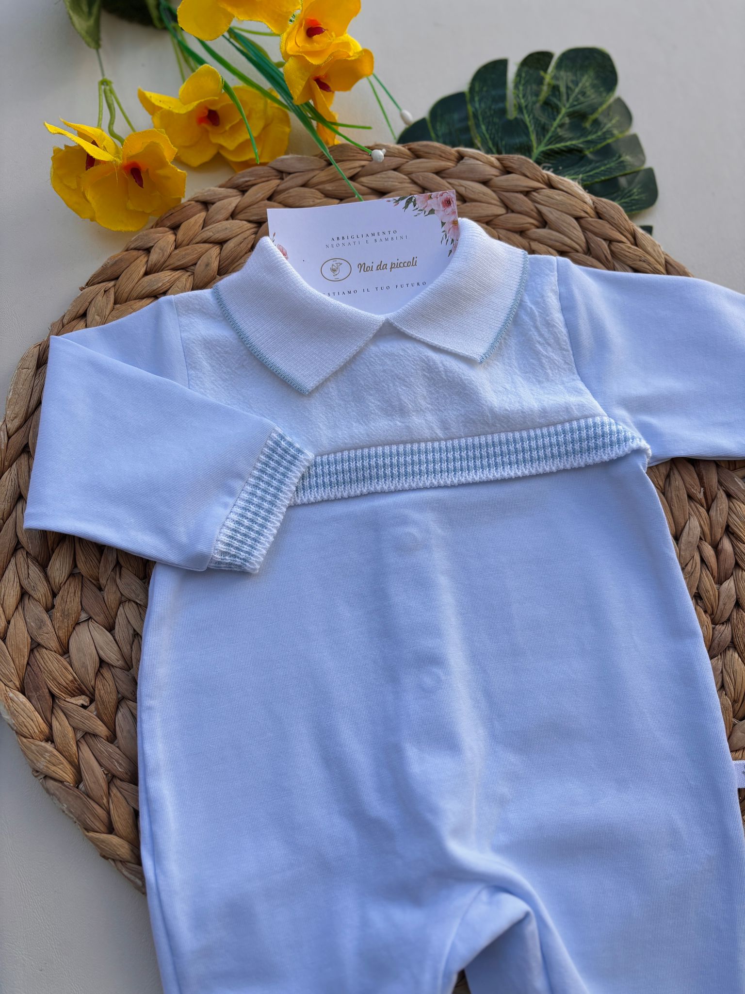 TUTINA IN COTONE BIANCO CIELO - Noi da piccoli