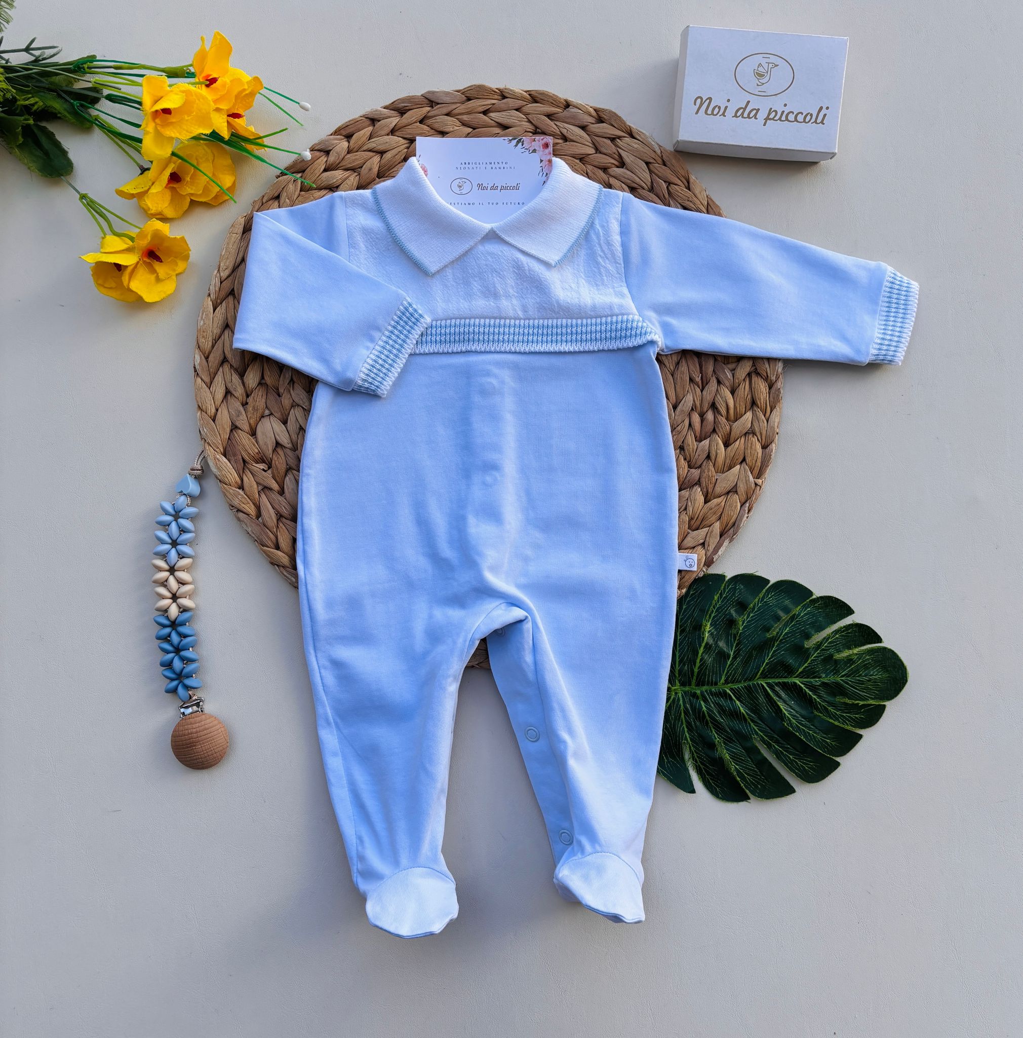 TUTINA IN COTONE BIANCO CIELO - Noi da piccoli