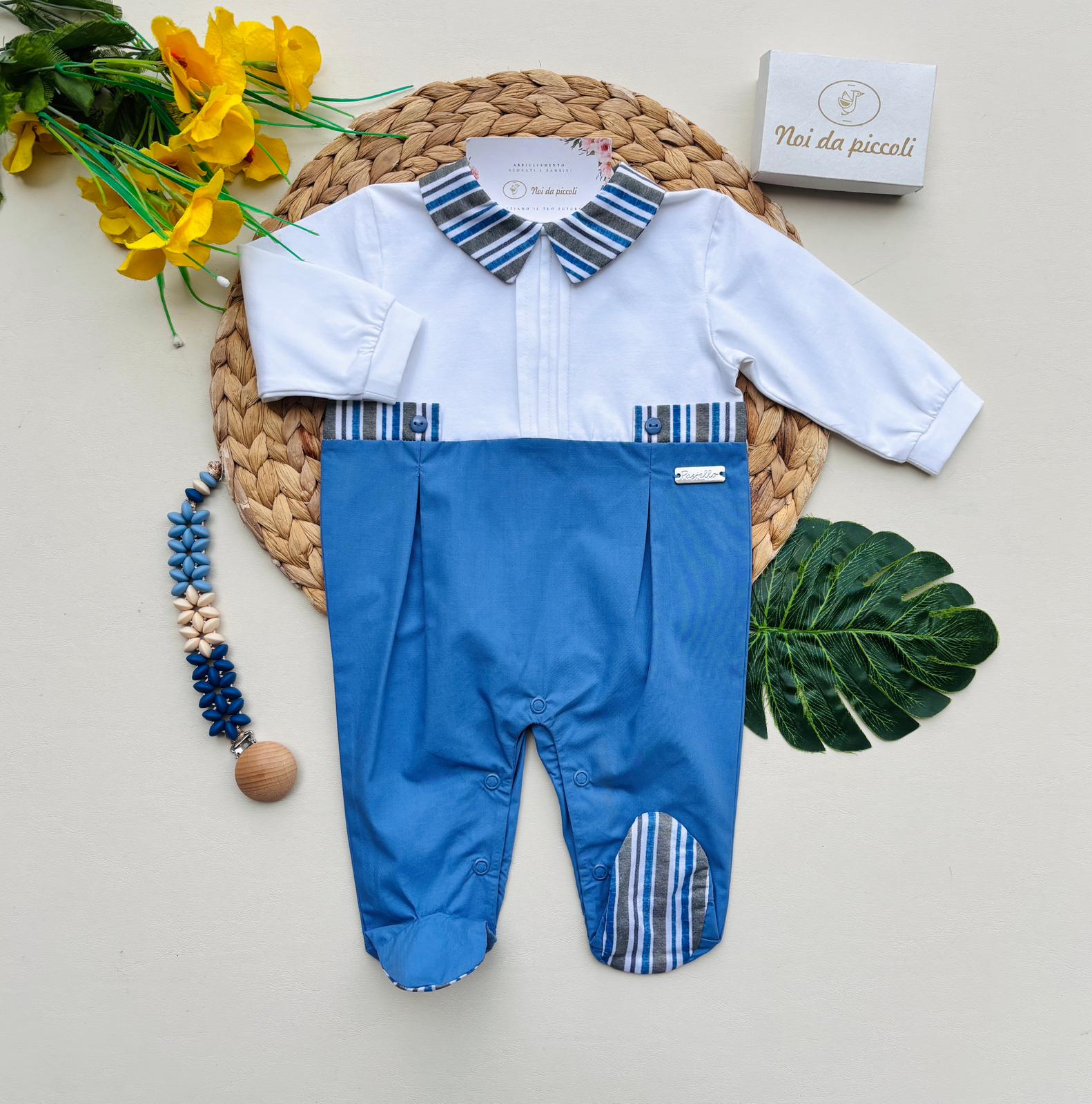 TUTINA IN COTONE COBALTO - Noi da piccoli