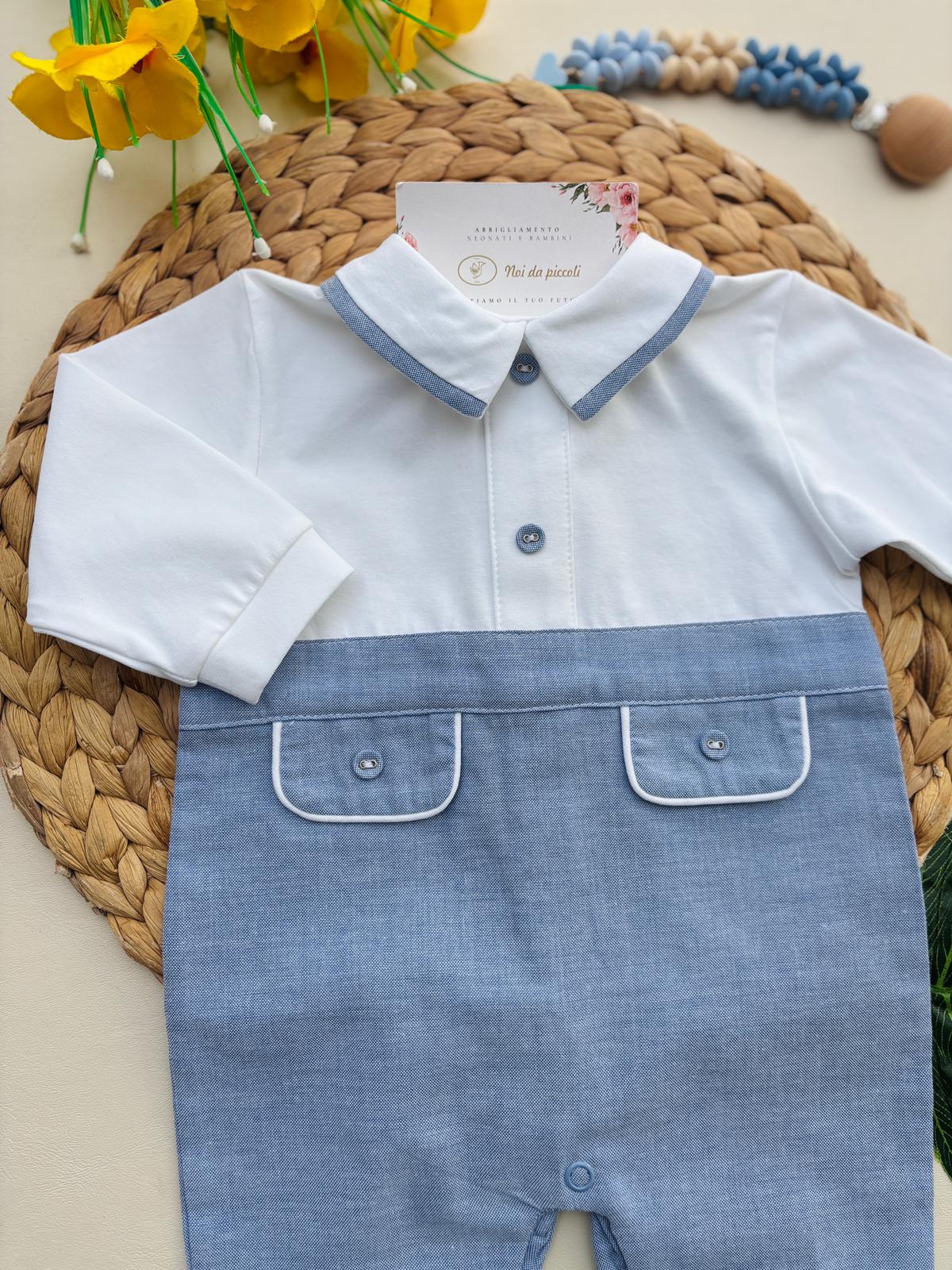 TUTINA IN COTONE CON BOTTONCINI AVION - Noi da piccoli