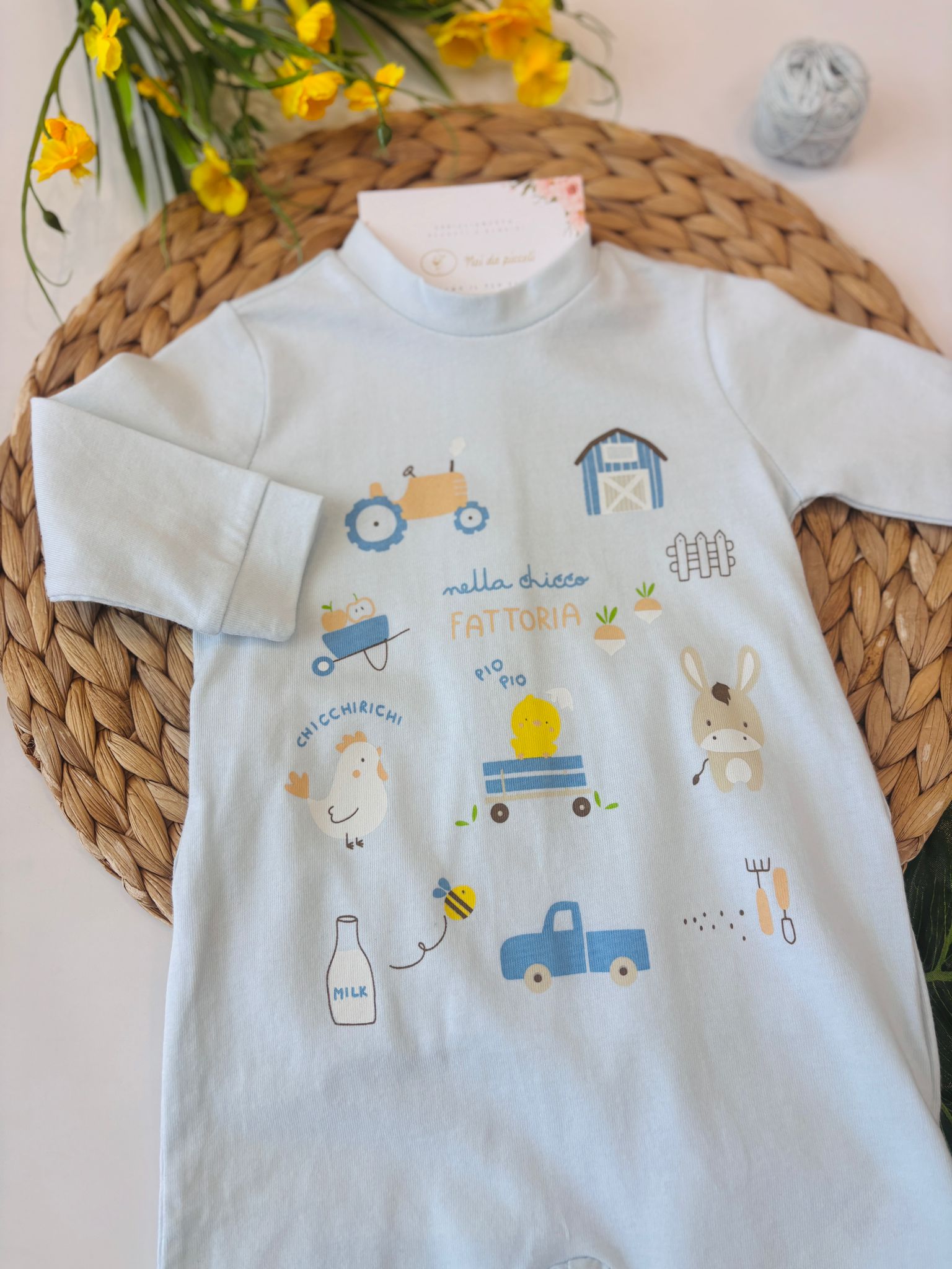 TUTINA IN COTONE CON FATTORIA CIELO - Noi da piccoli