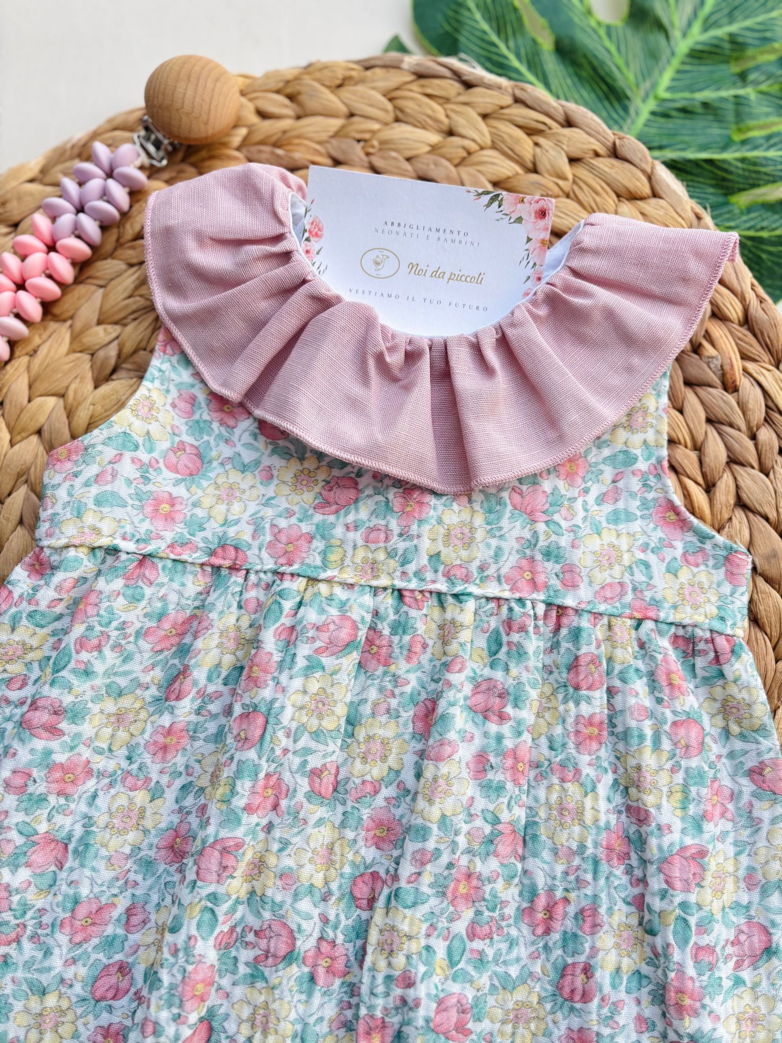 TUTINA IN COTONE CON FIORELLINI COLORATI MAQUILLAJE - Noi da piccoli