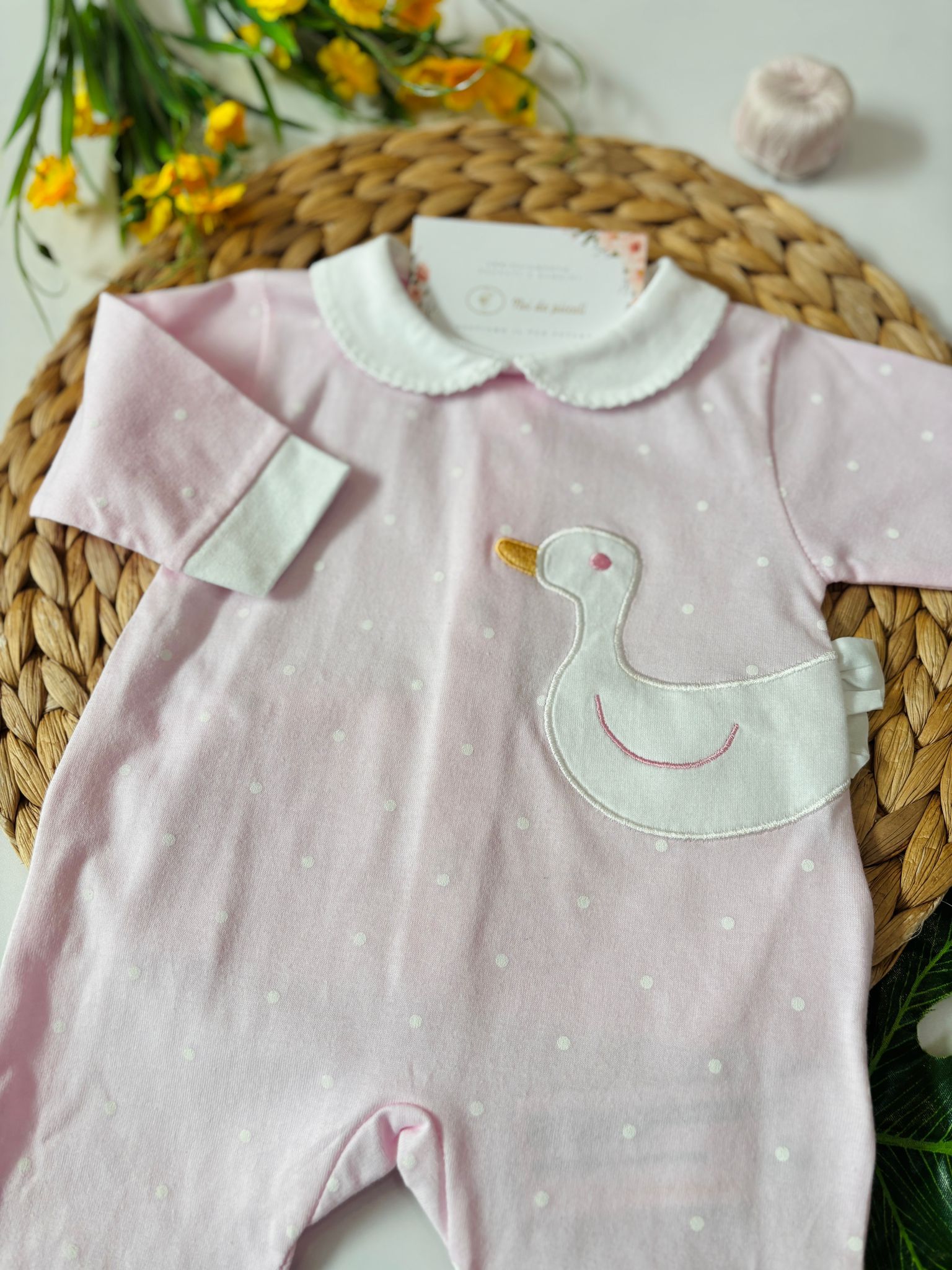 TUTINA IN COTONE OCHETTA ROSA - Noi da piccoli