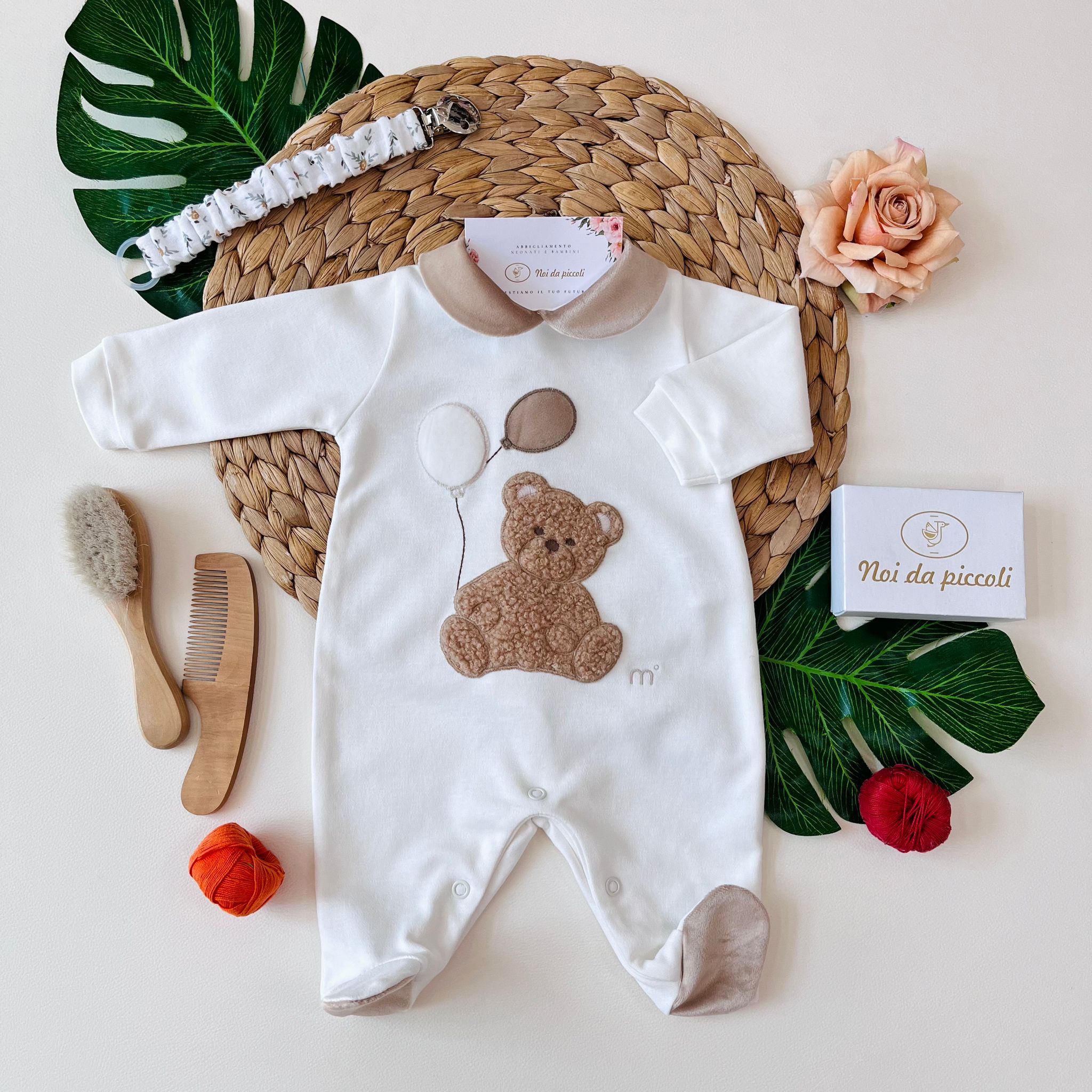 TUTINA INTERLOCK BAMBOO E COTONE CALDO VANIGLIA BEIGE TABACCO - Noi da piccoli