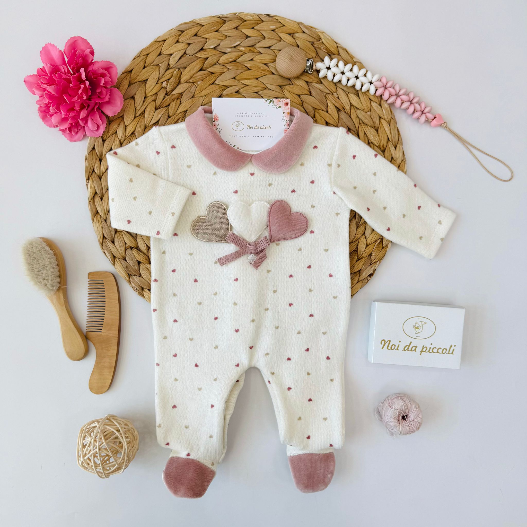 TUTINA MANY HEART COTONE CALDO PANNA - Noi da piccoli