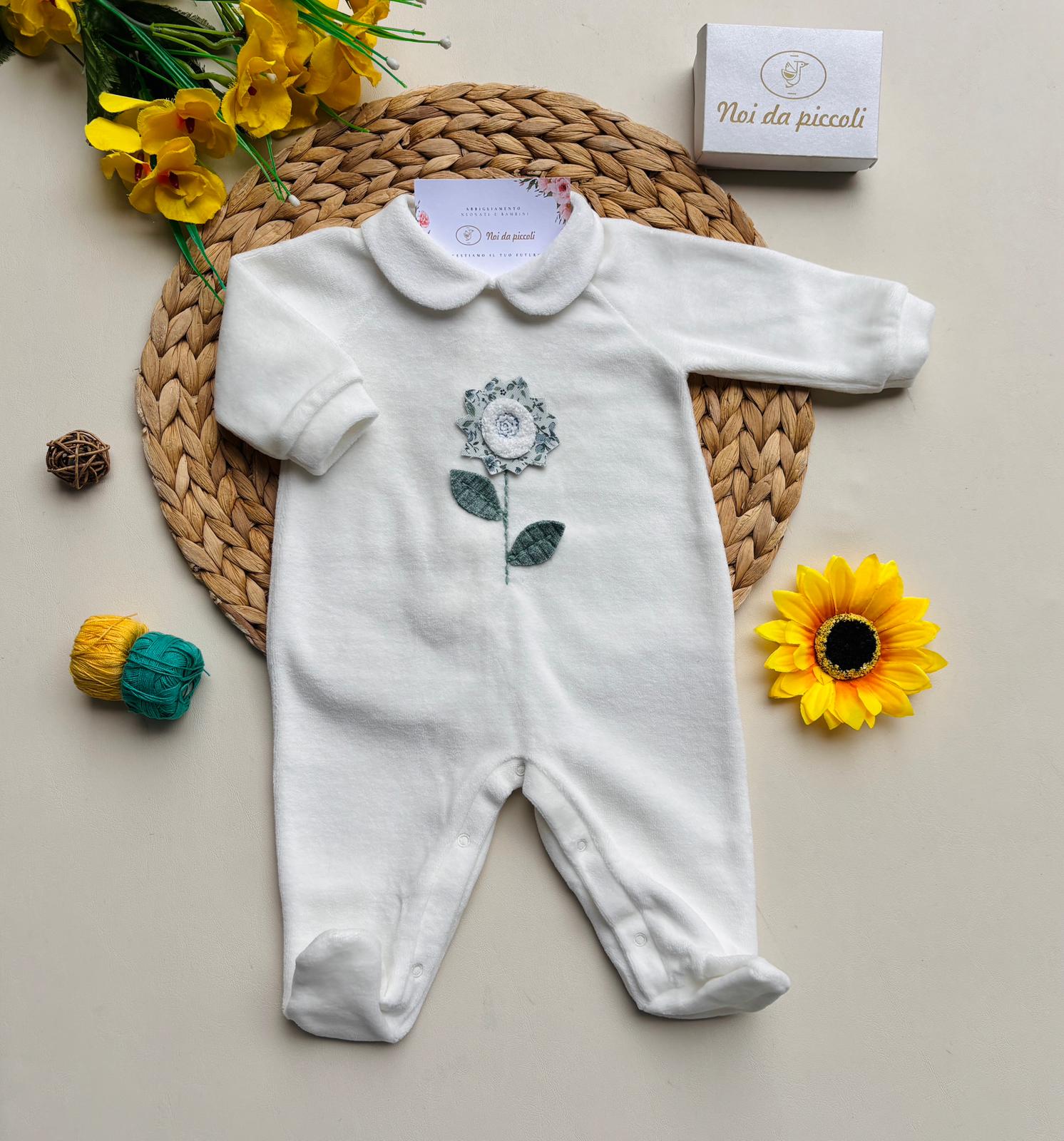 TUTINA ONE FLOWER CINIGLIA PANNA - Noi da piccoli