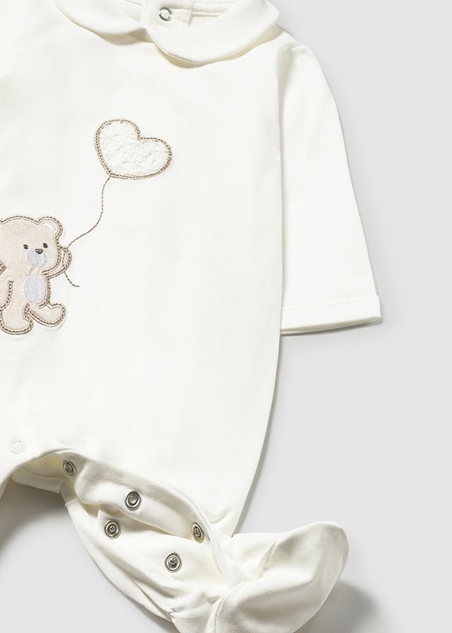 TUTINA ORSETTO CON CUORICINO COTONE CRUDO - Noi da piccoli