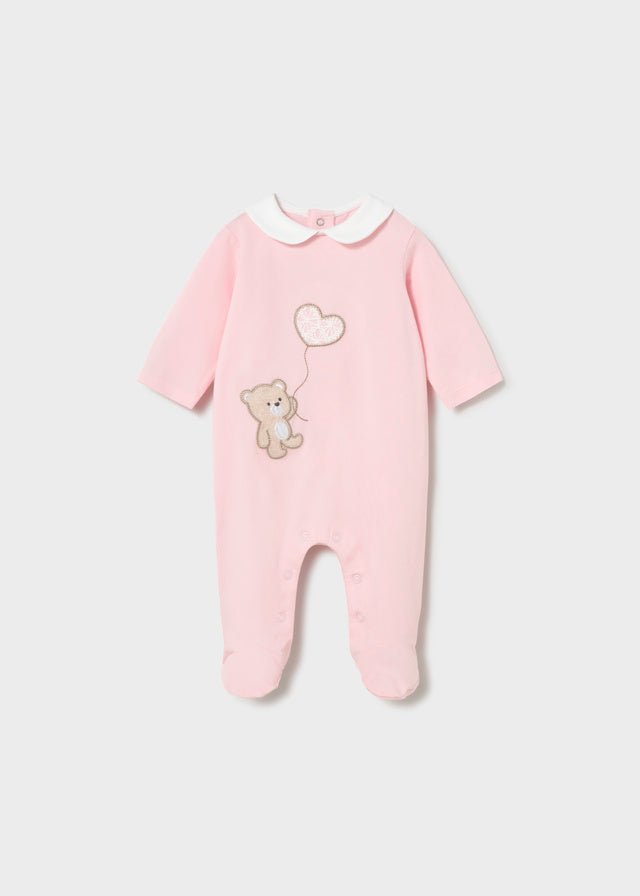 TUTINA ORSETTO CON CUORICINO COTONE ROSA BABY - Noi da piccoli