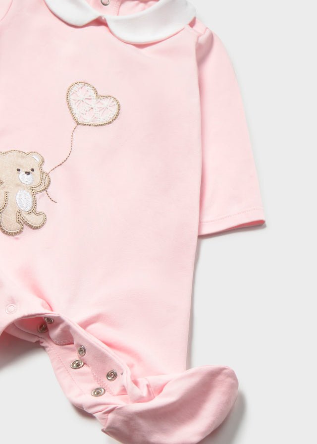 TUTINA ORSETTO CON CUORICINO COTONE ROSA BABY - Noi da piccoli