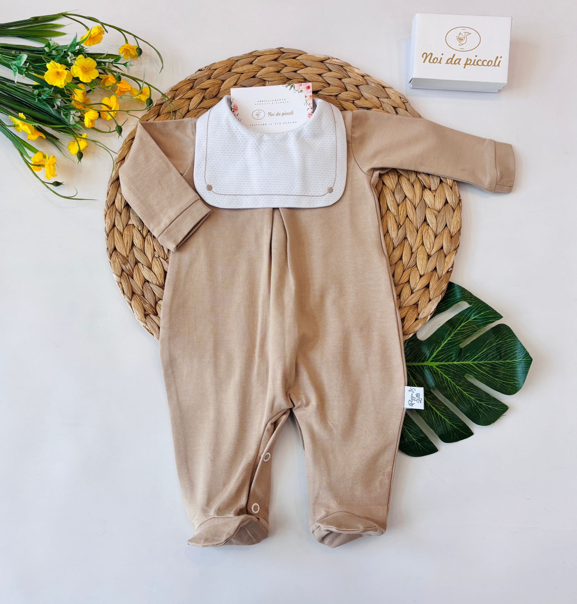 TUTINA PATTEN 100 % COTONE BEIGE - Noi da piccoli