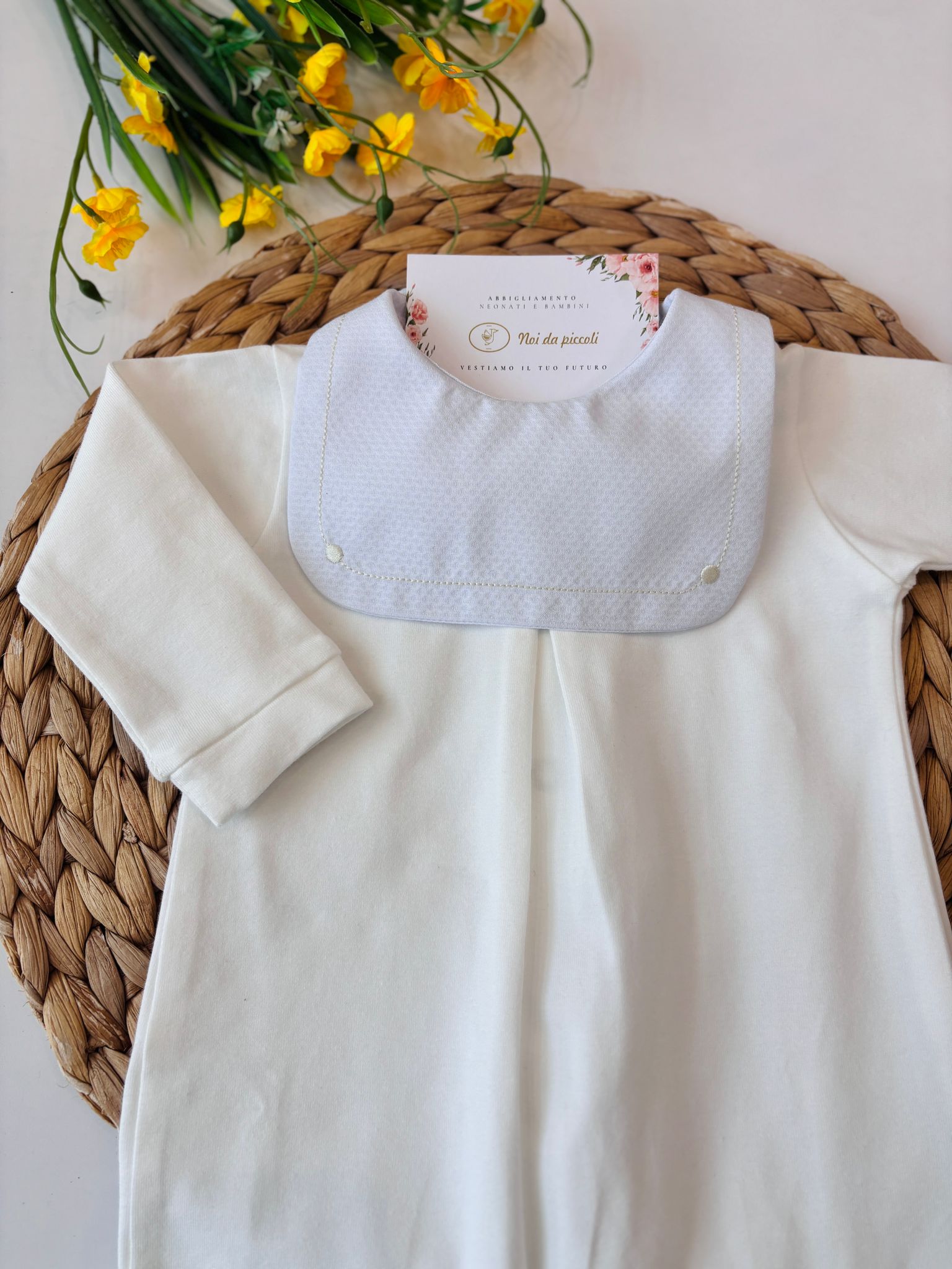 TUTINA PATTEN 100 % COTONE BIANCO - Noi da piccoli