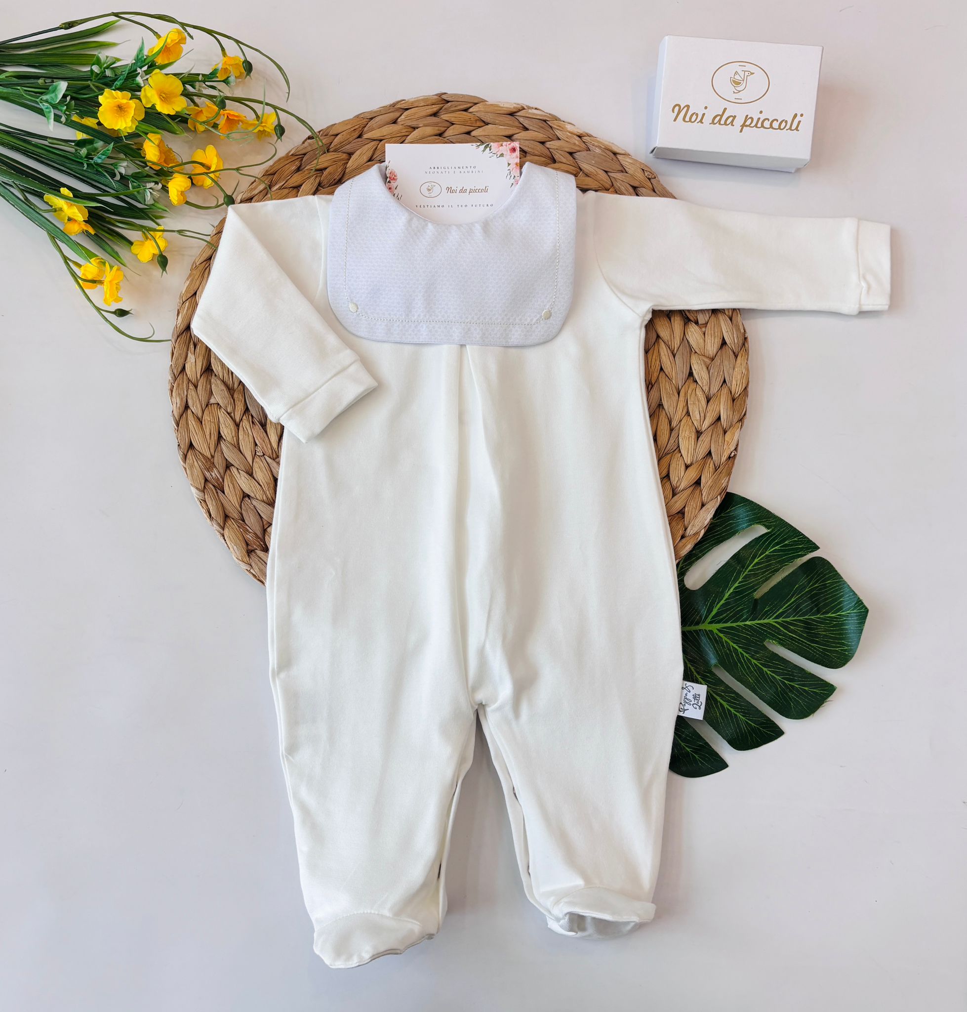 TUTINA PATTEN 100 % COTONE BIANCO - Noi da piccoli