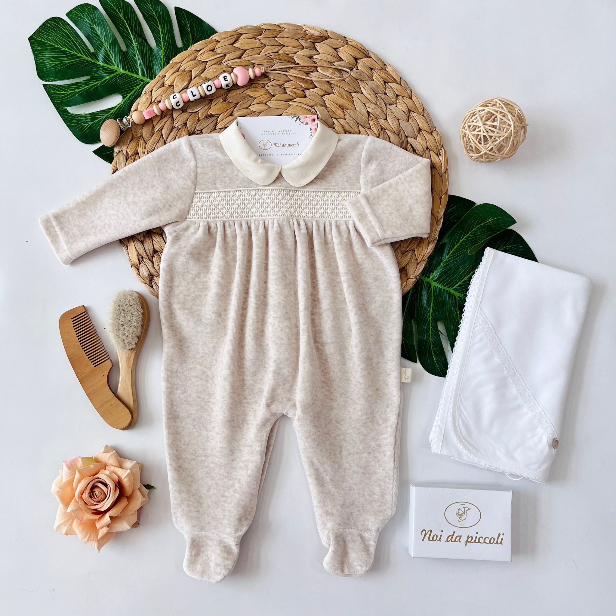 TUTINA PUNTO SMOK CINIGLIA BEIGE - Noi da piccoli