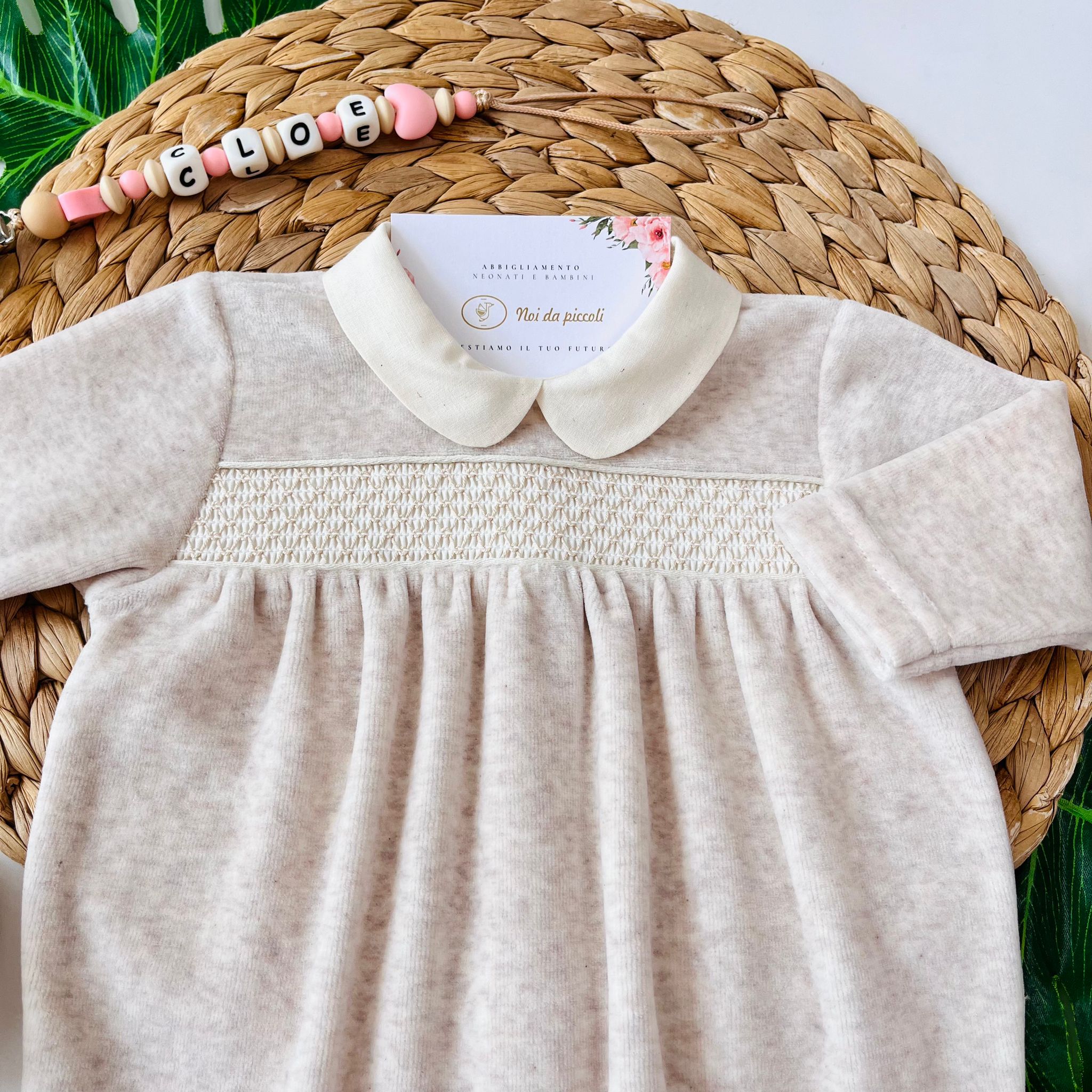 TUTINA PUNTO SMOK CINIGLIA BEIGE - Noi da piccoli