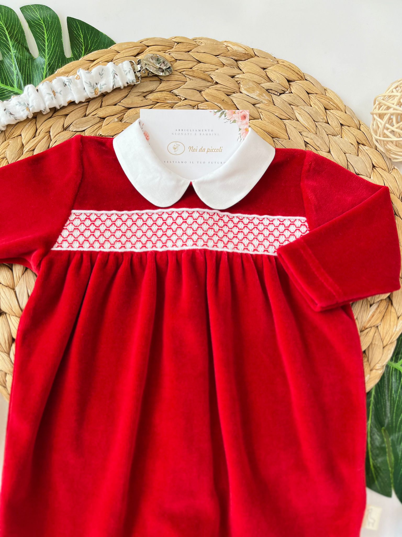 TUTINA PUNTO SMOK CINIGLIA Rosso - Noi da piccoli