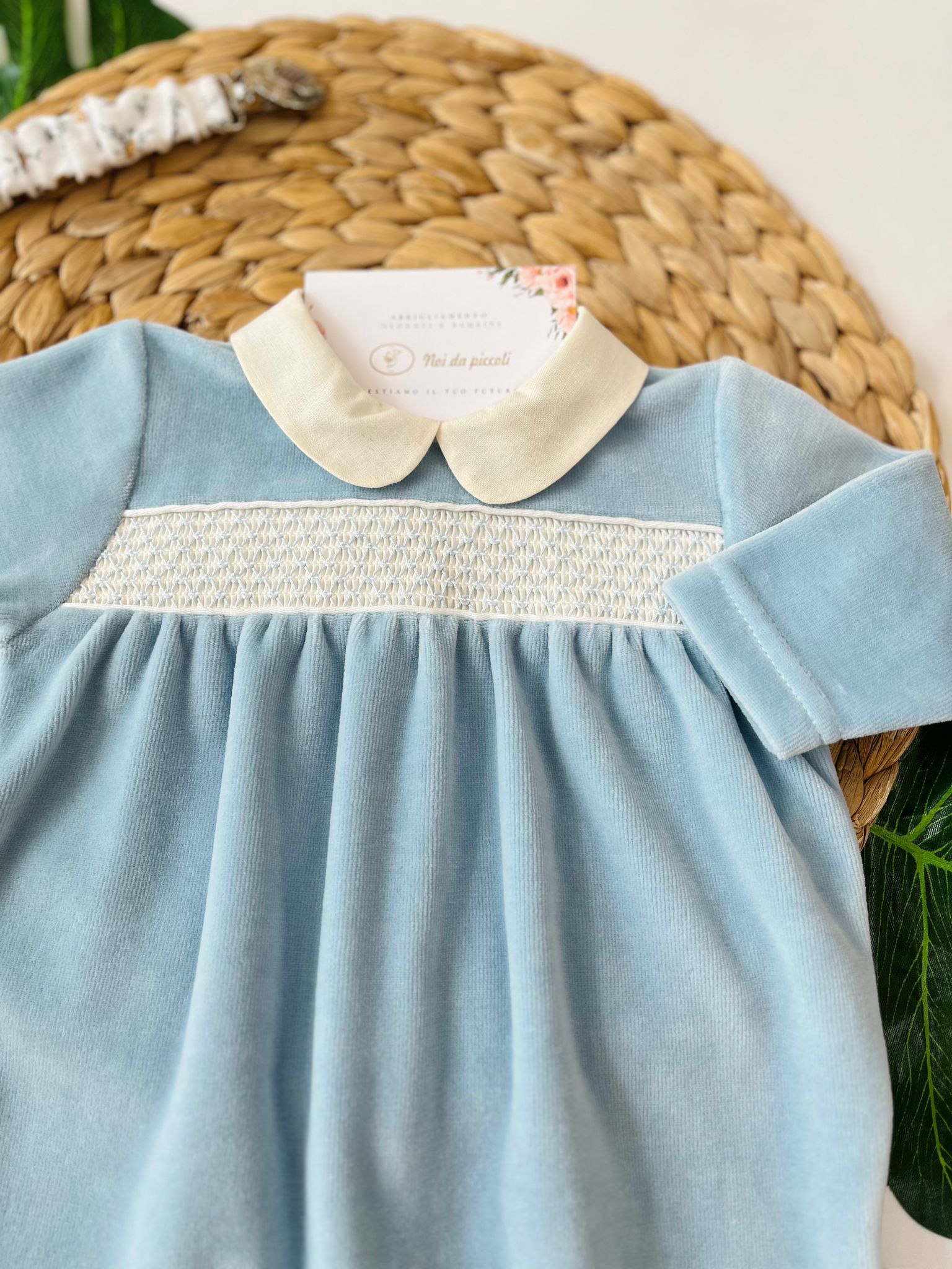 TUTINA PUNTO SMOK CINIGLIA STONE BLUE - Noi da piccoli