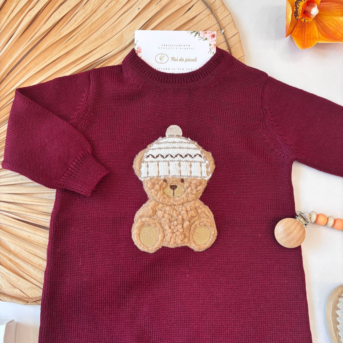 TUTINA PURA LANA MERINO BORDEAUX - Noi da piccoli