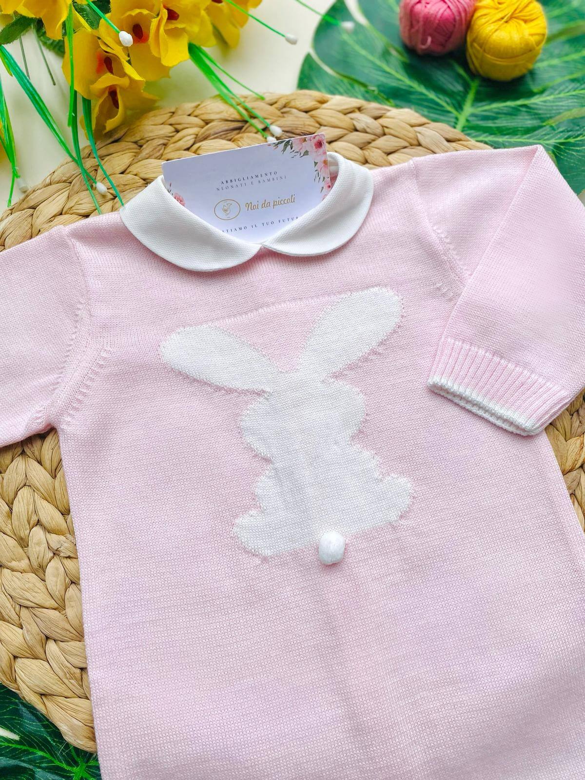 TUTINA ROSA CON CONIGLIETTO BIANCO - Noi da piccoli