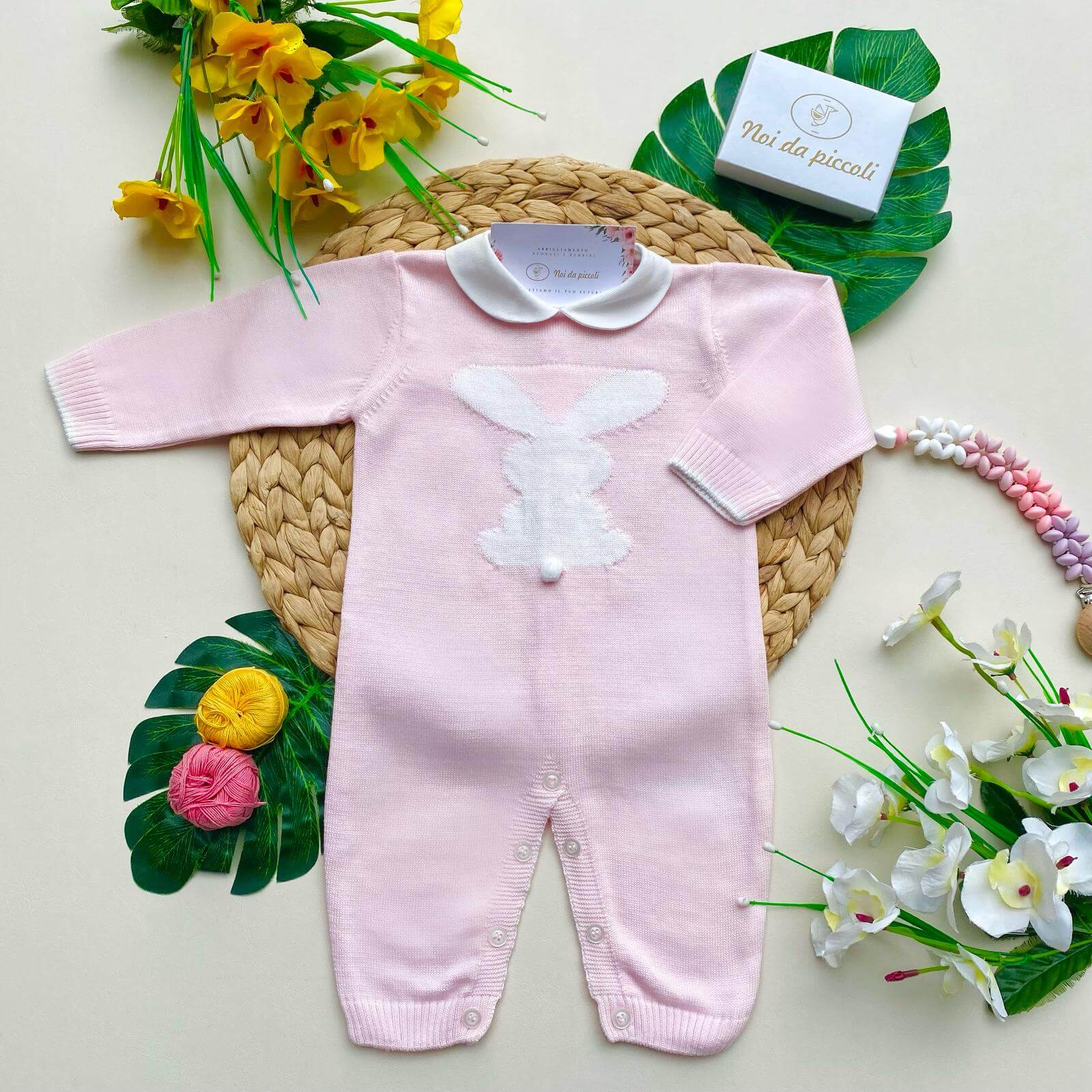 TUTINA ROSA CON CONIGLIETTO BIANCO - Noi da piccoli