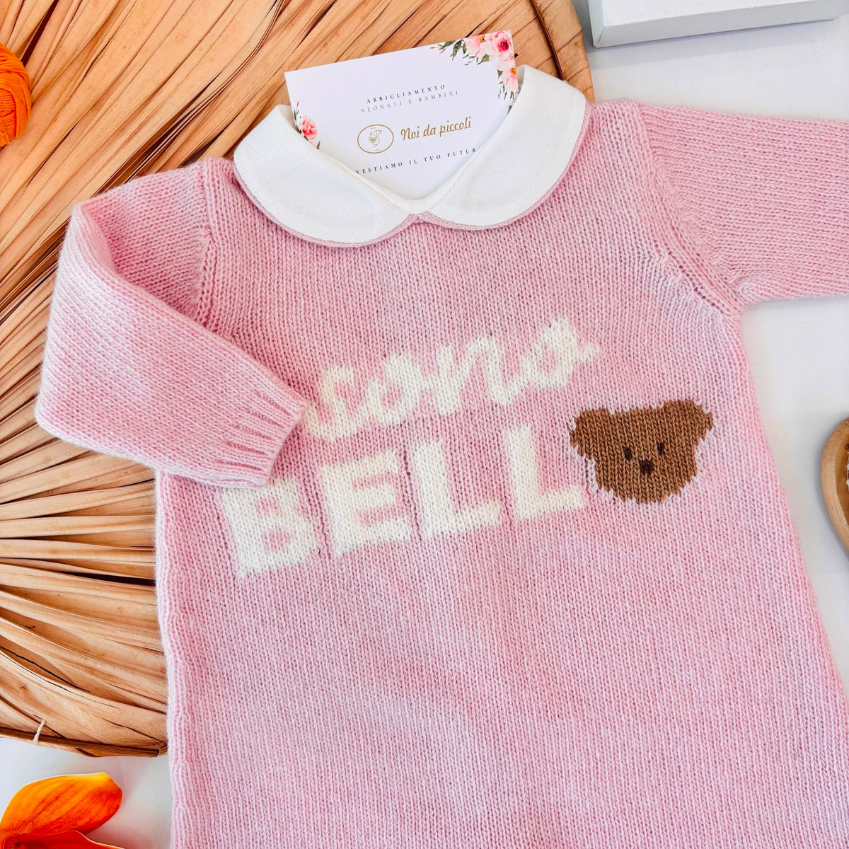 TUTINA sono bello in lana e cashmere ROSA - Noi da piccoli