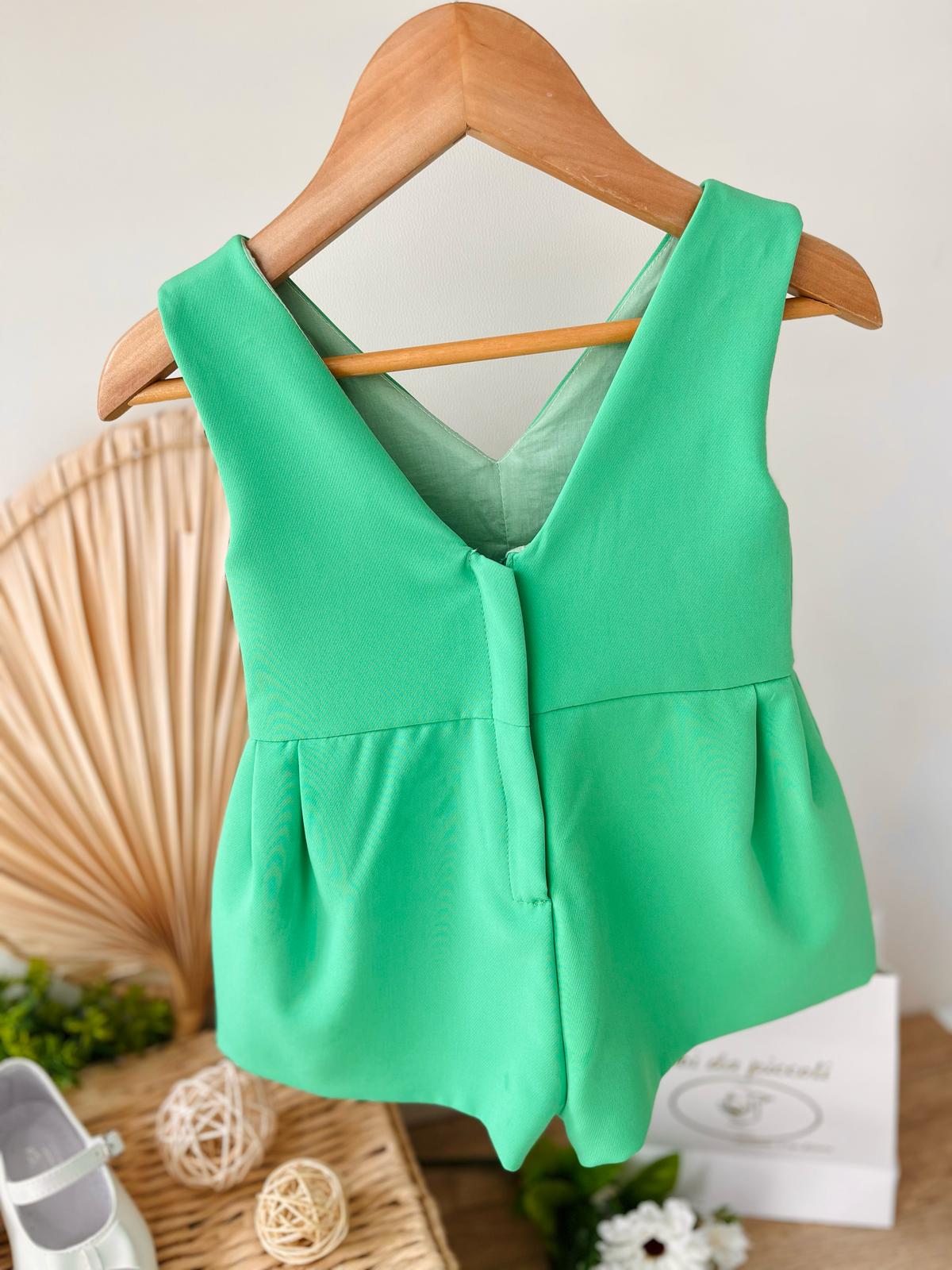 TUTINA VERDE CON FIOCCHETTO CENTRALE - Noi da piccoli