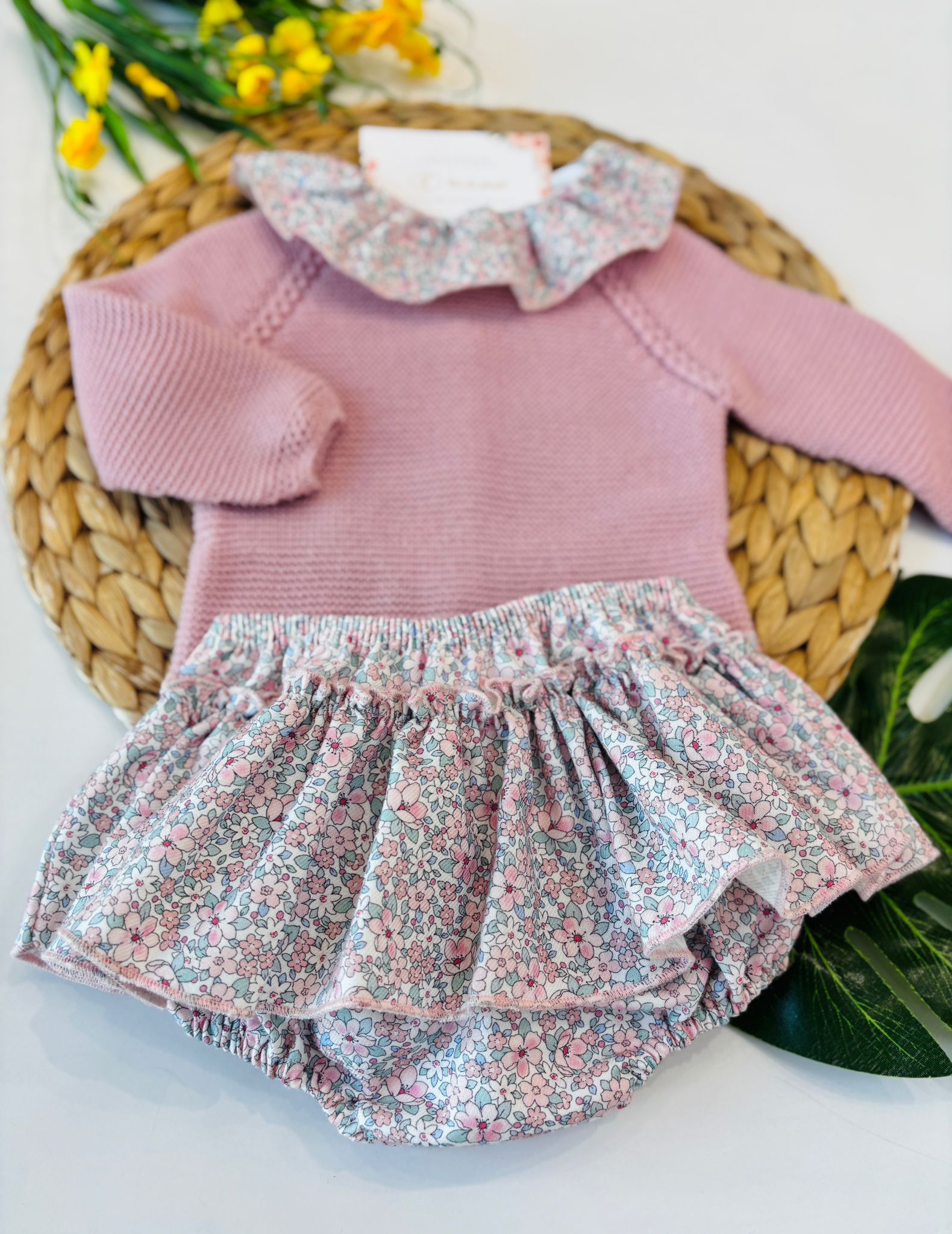 completo 2 pz FILATO CALDO ROSA
