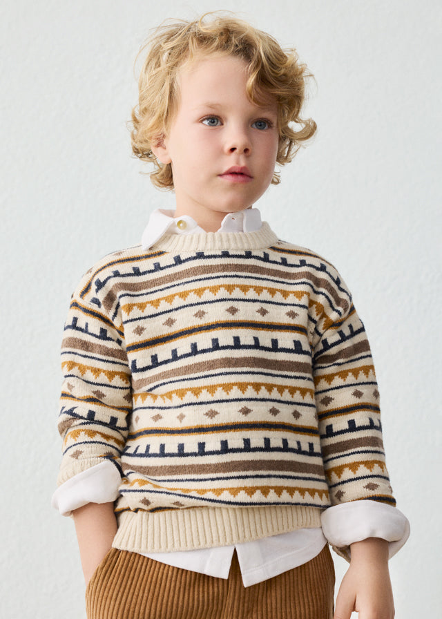 MAGLIONE IN FILATO CALDO PANNA