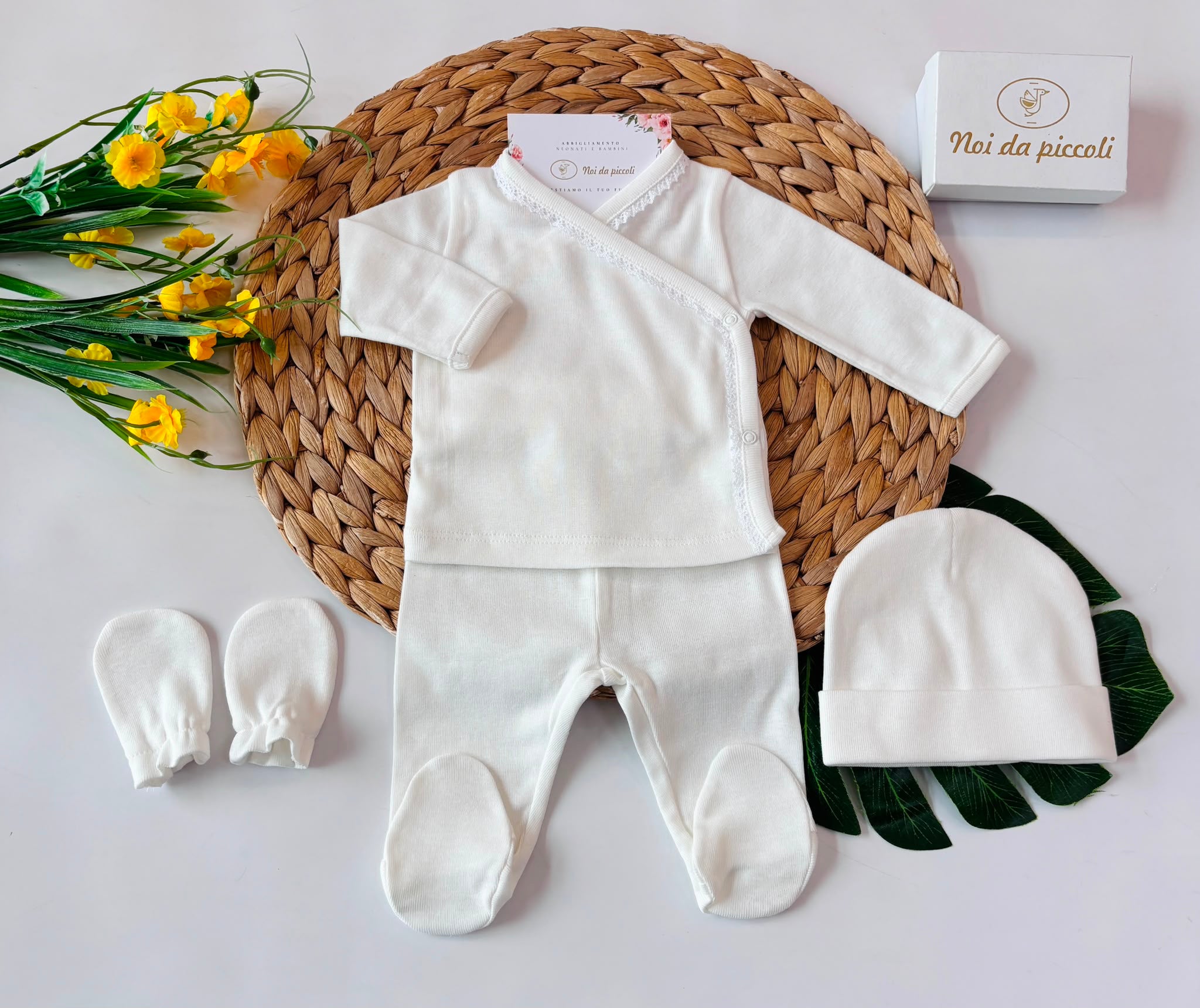 SET NASCITA COTONE CALDO BIANCO