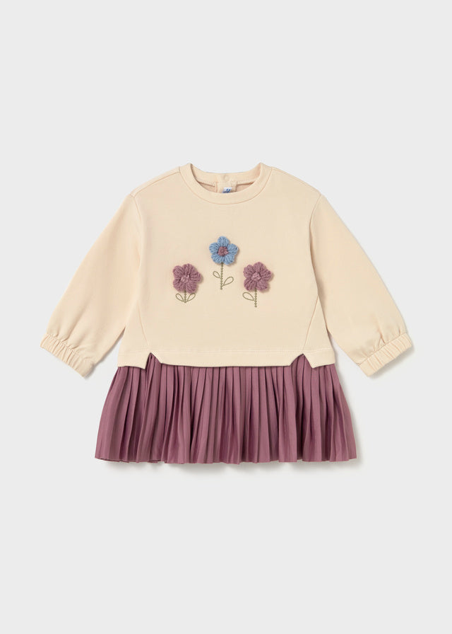 vestito IN COTONE CALDO VIOLA