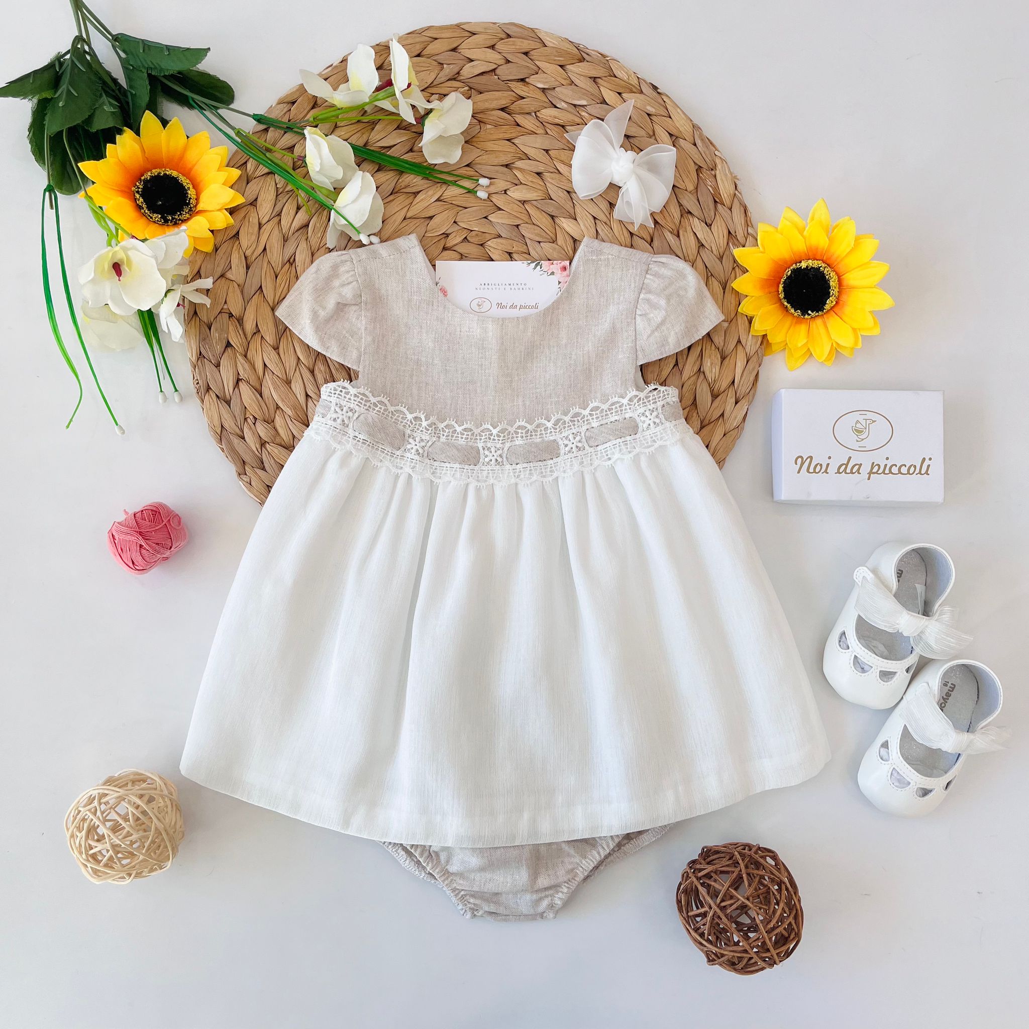 vestina 100 % COTONE Bianco - Noi da piccoli