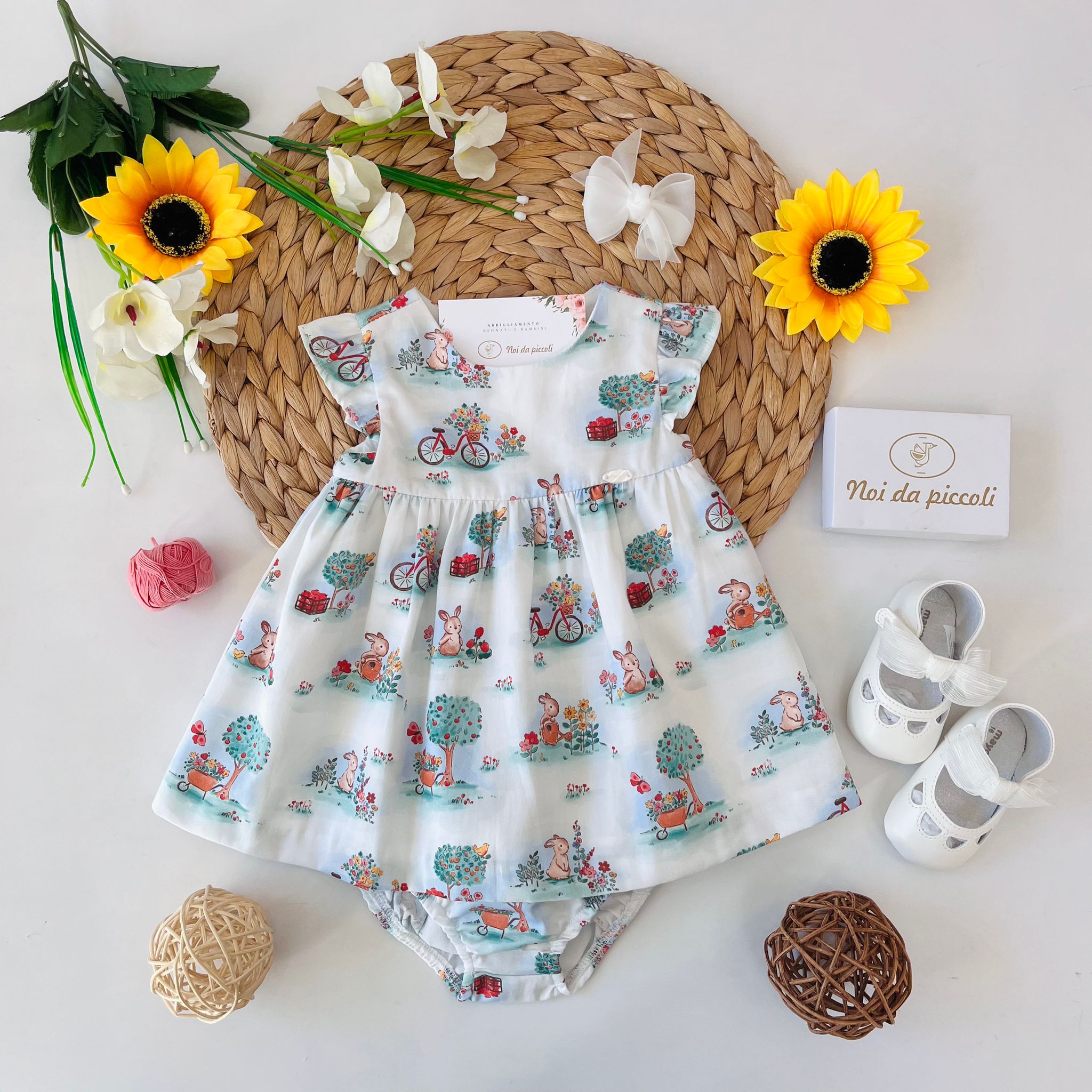 vestina 100 % COTONE Bianco - Noi da piccoli